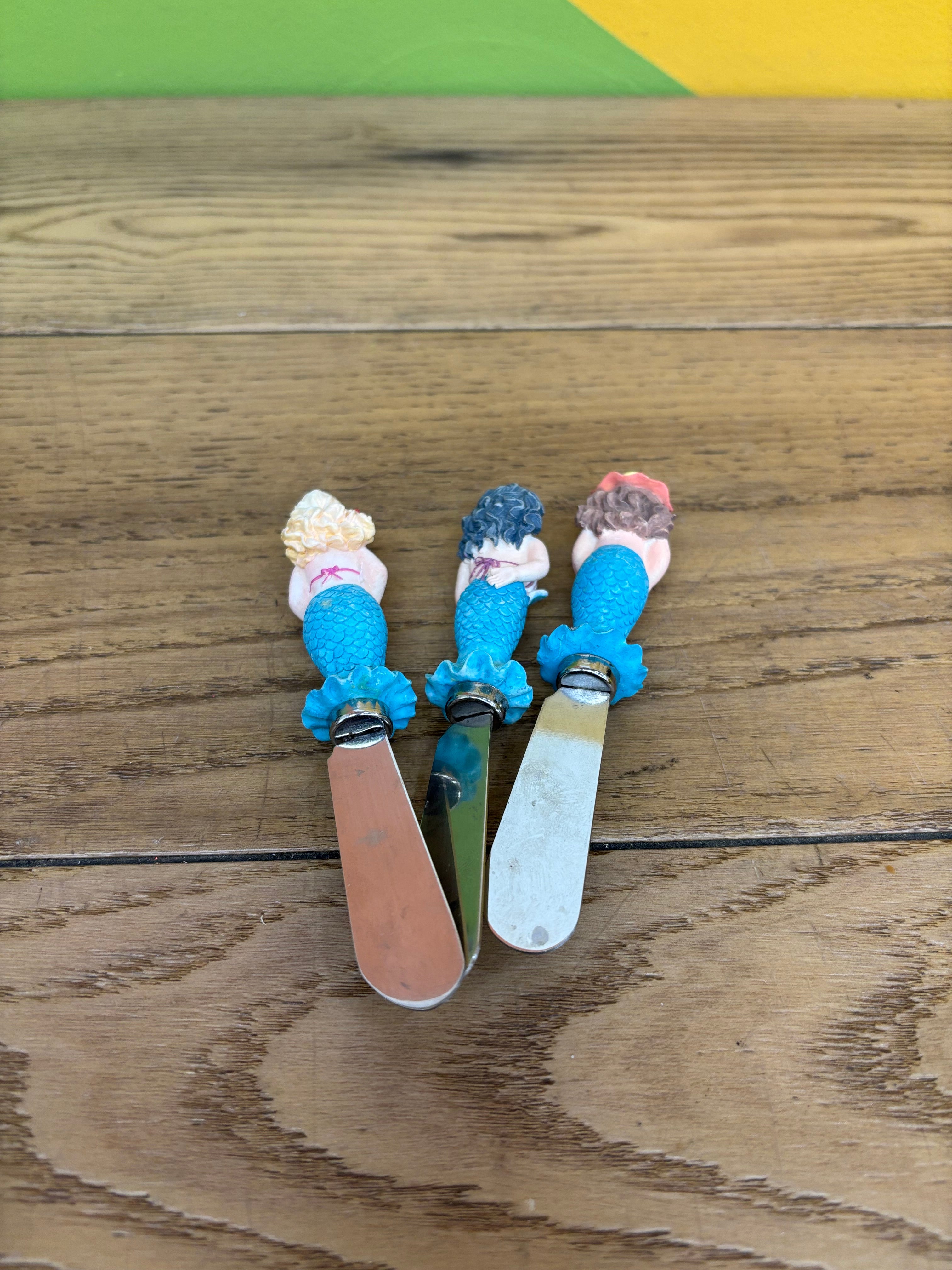 (3) Mermaid Cheese Spreaders