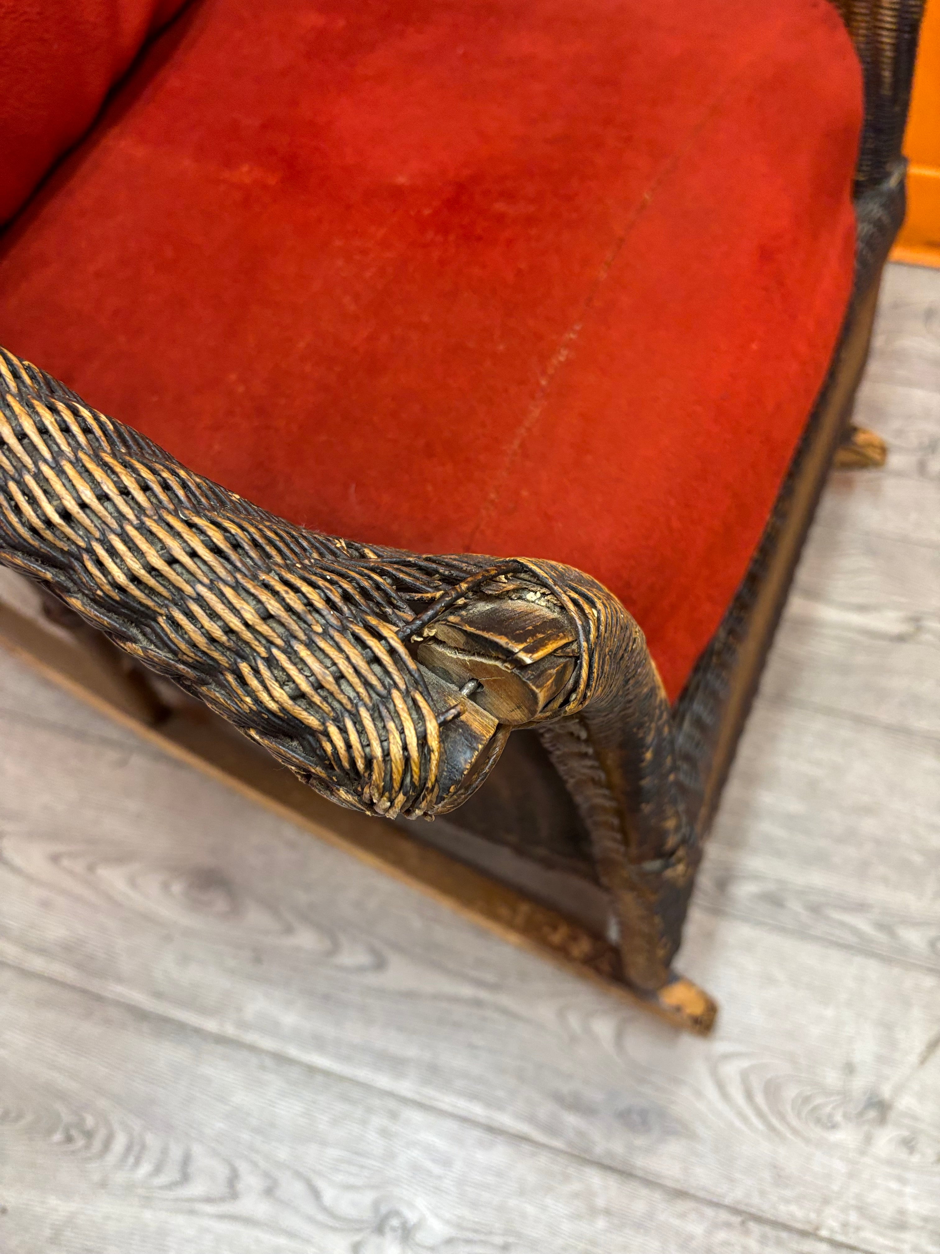 Wicker Rocking Chair with Cushion