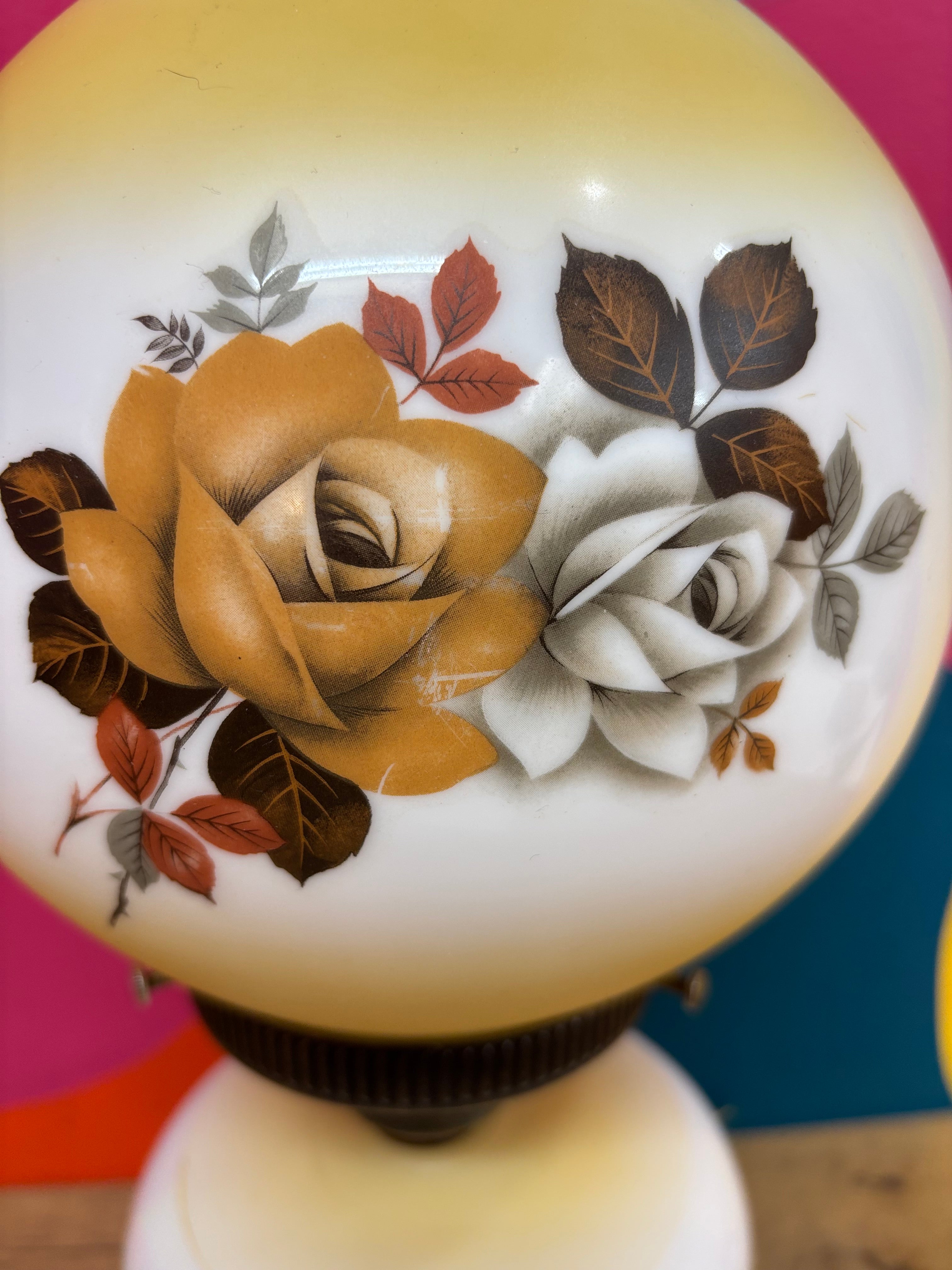 Floral Hurricane Lamp #1