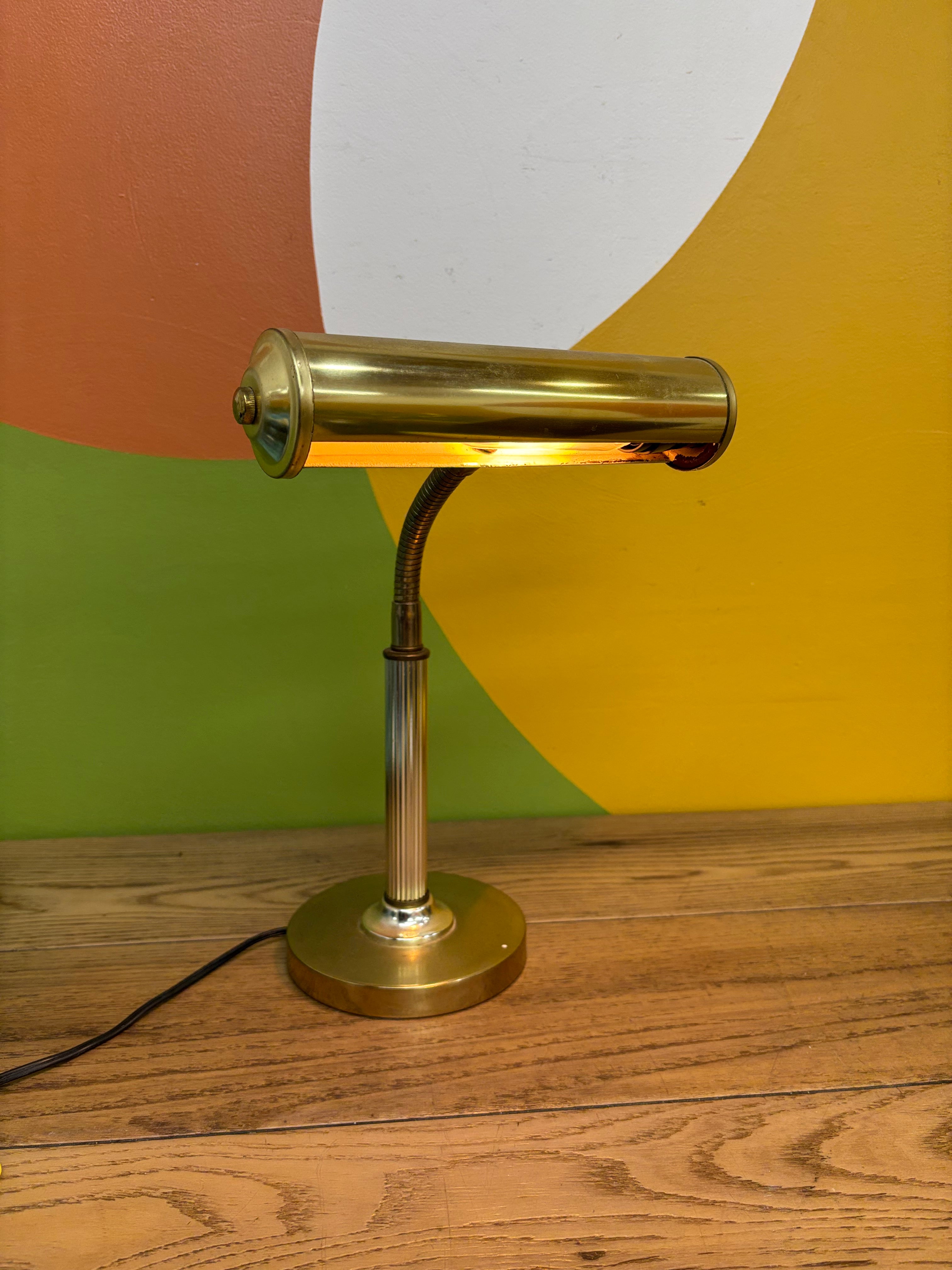 Gold Gooseneck Table Lamp