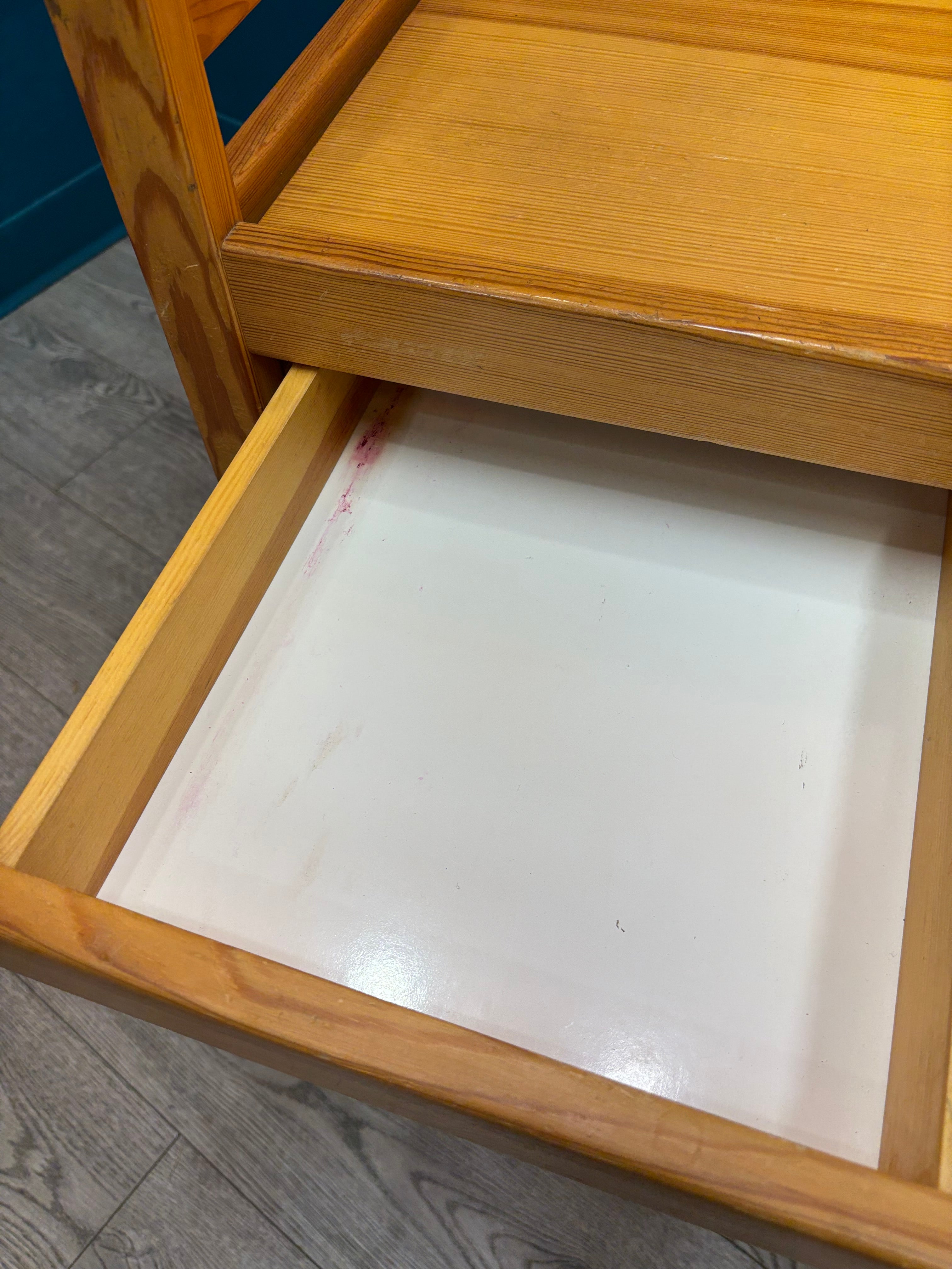 Wood Rolling Cart with Drawers