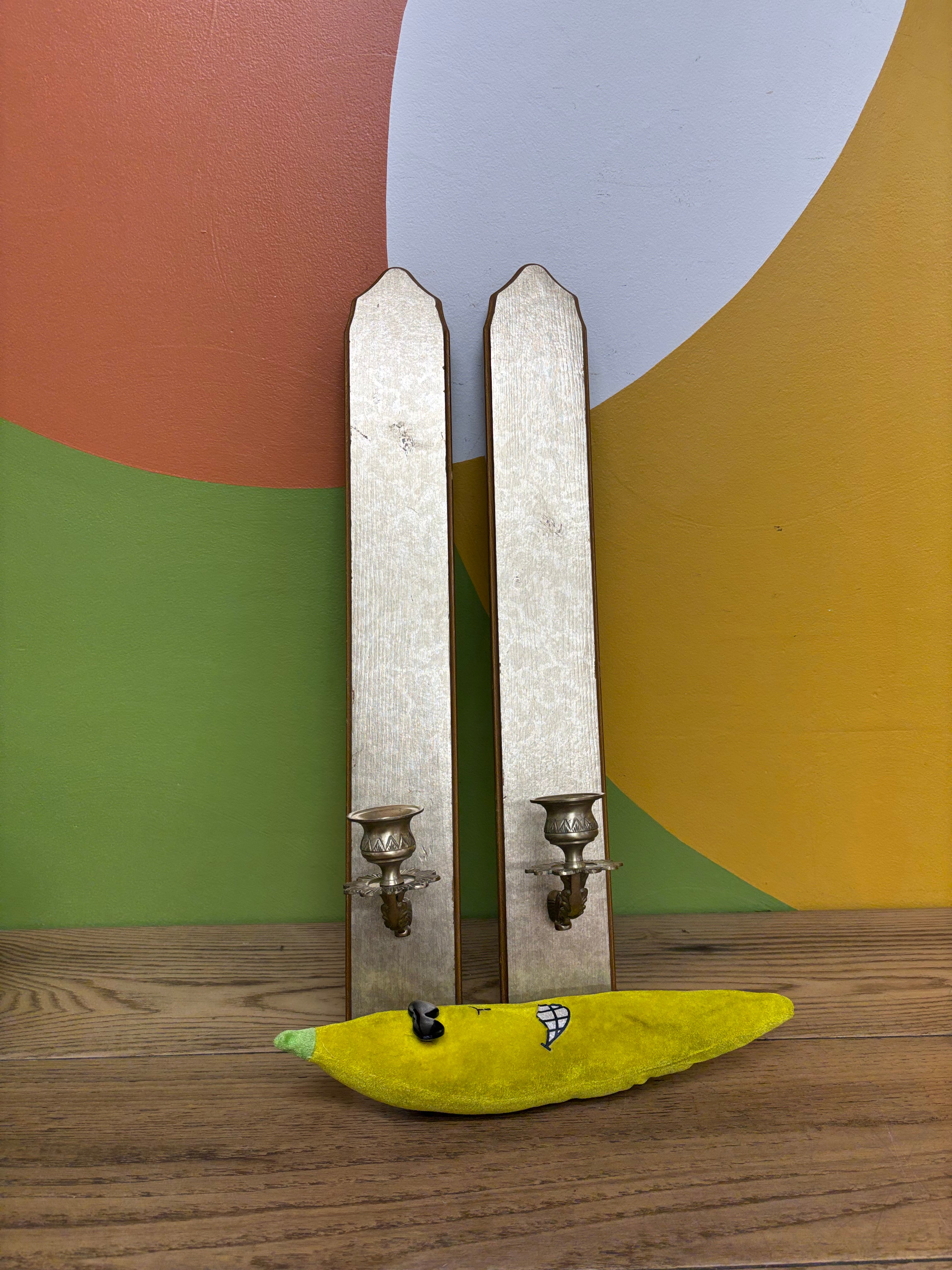 (2) Wall Scones with Candle Holders