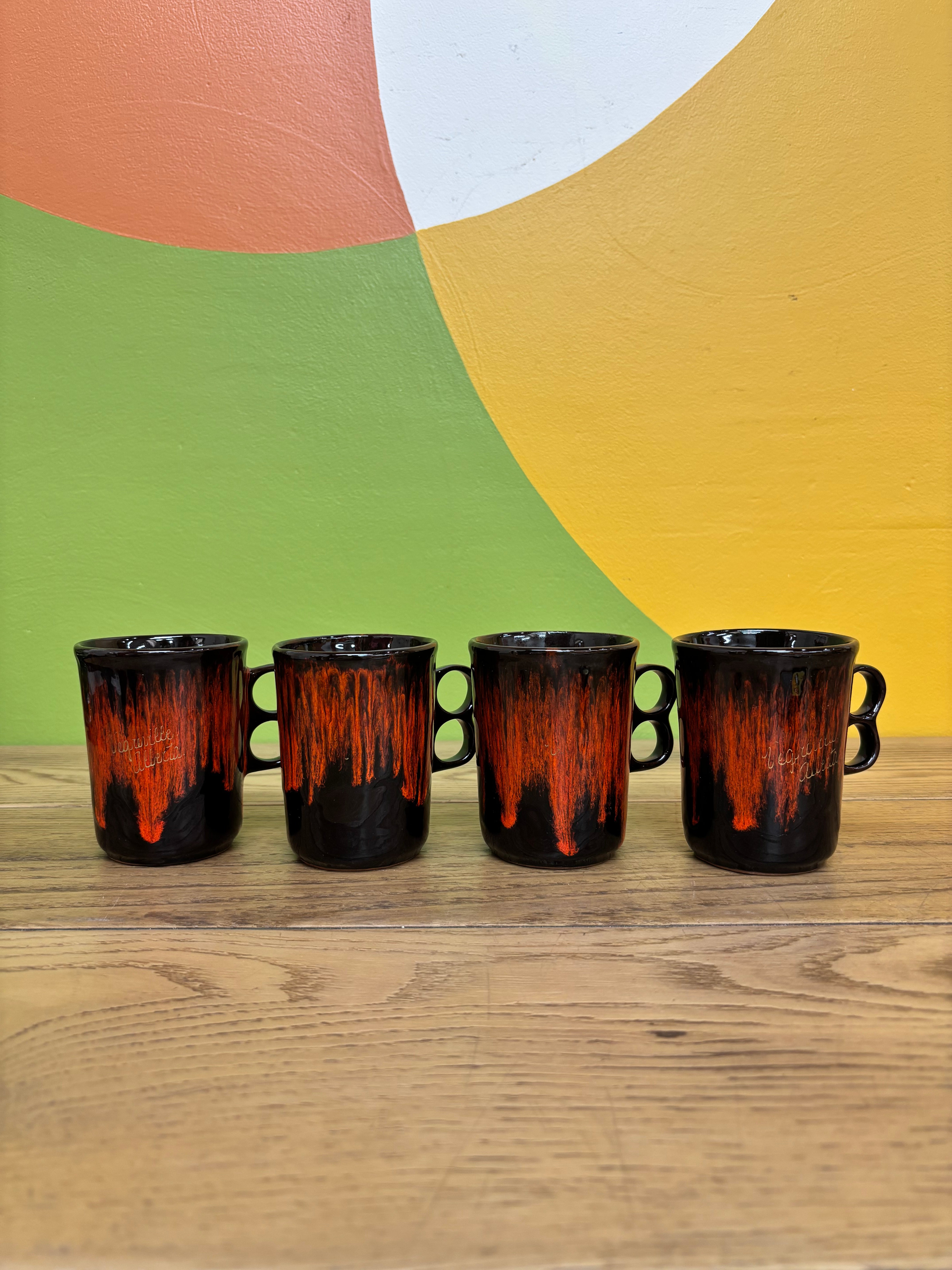 Set of 4 Pottery Mugs