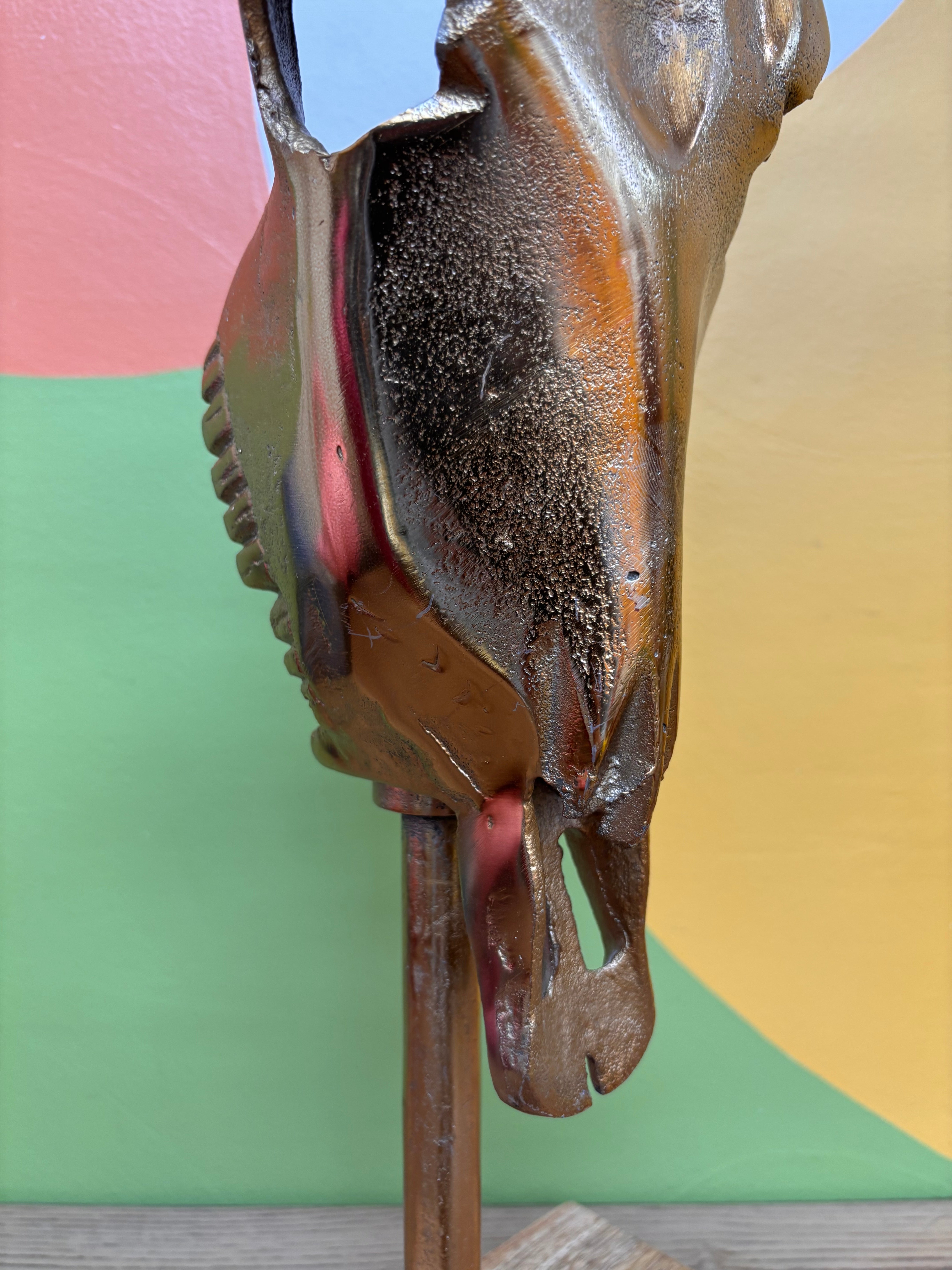Gold Cow Sculpture