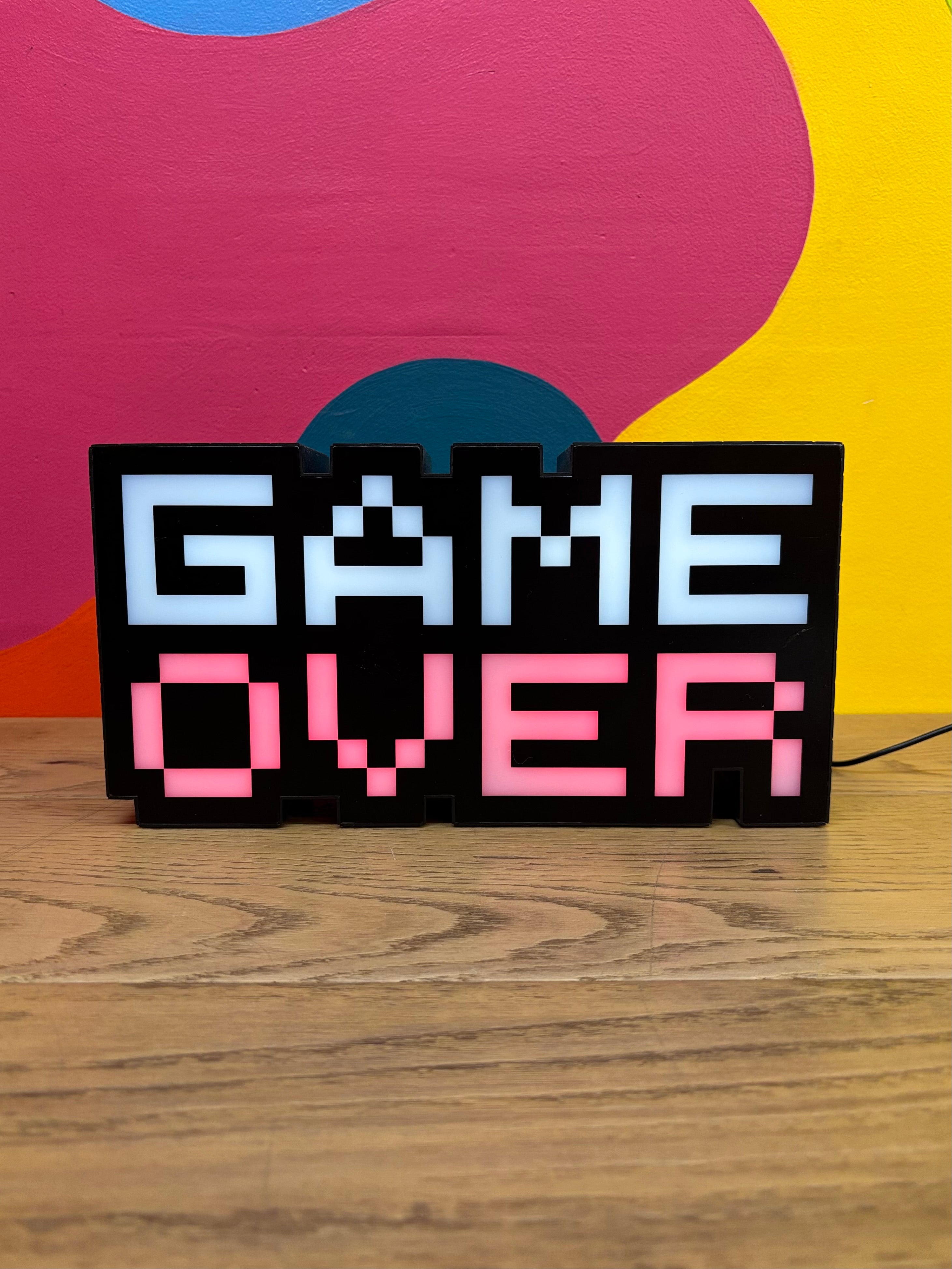 Pixel Game Over Light Up Sign