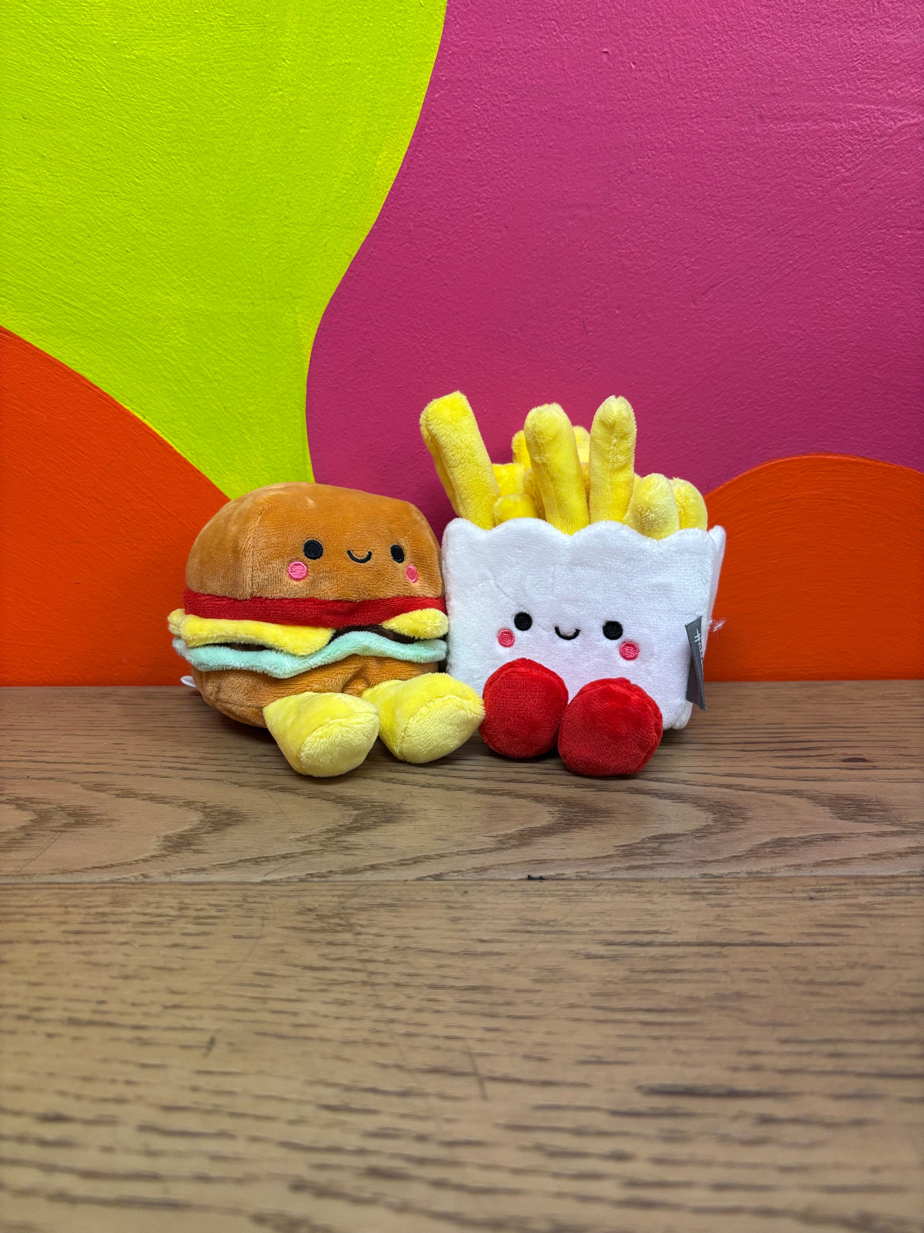 Cheeseburger & Fries Magnetic Plushies