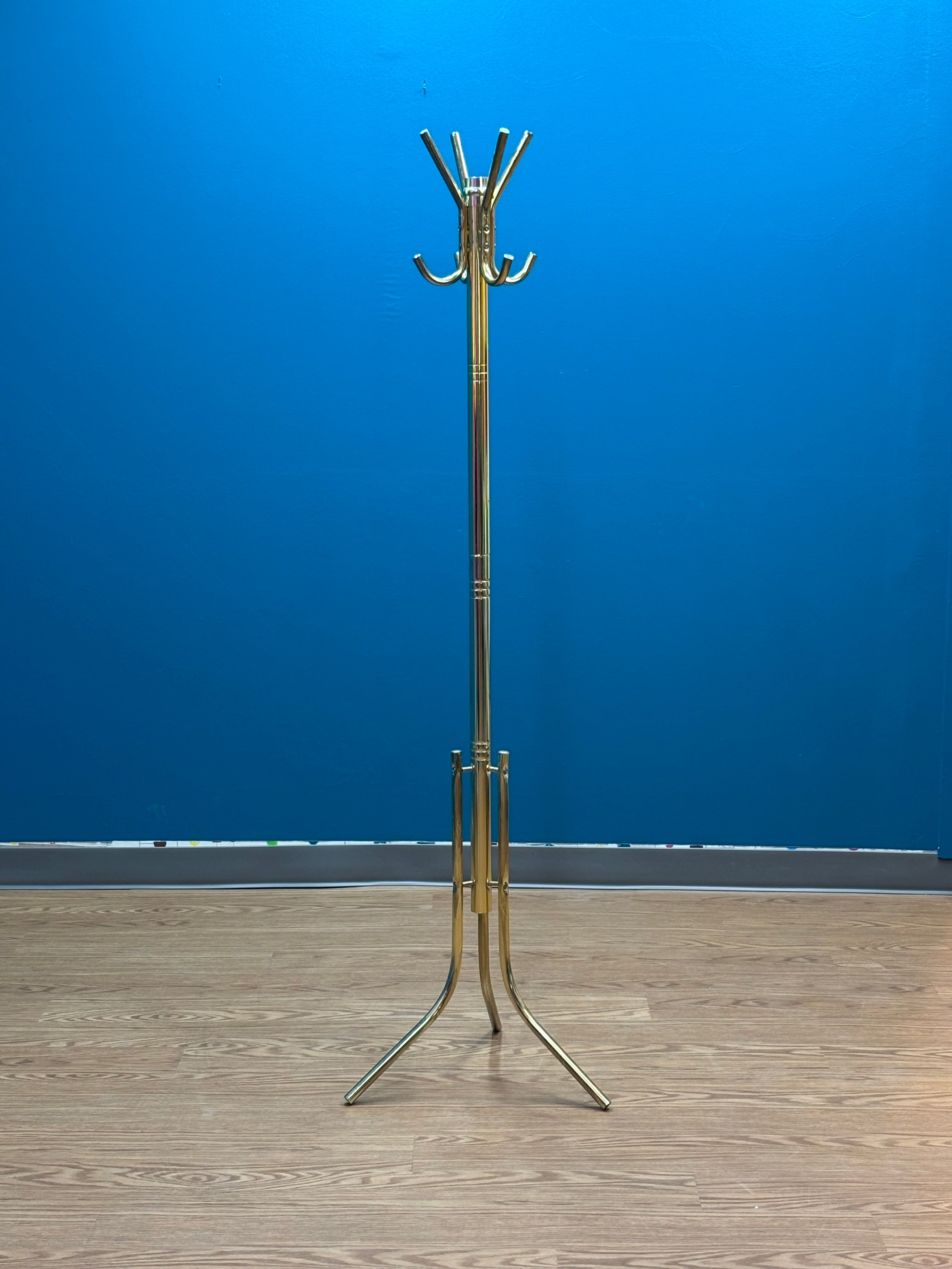 Gold Metal Coat Rack