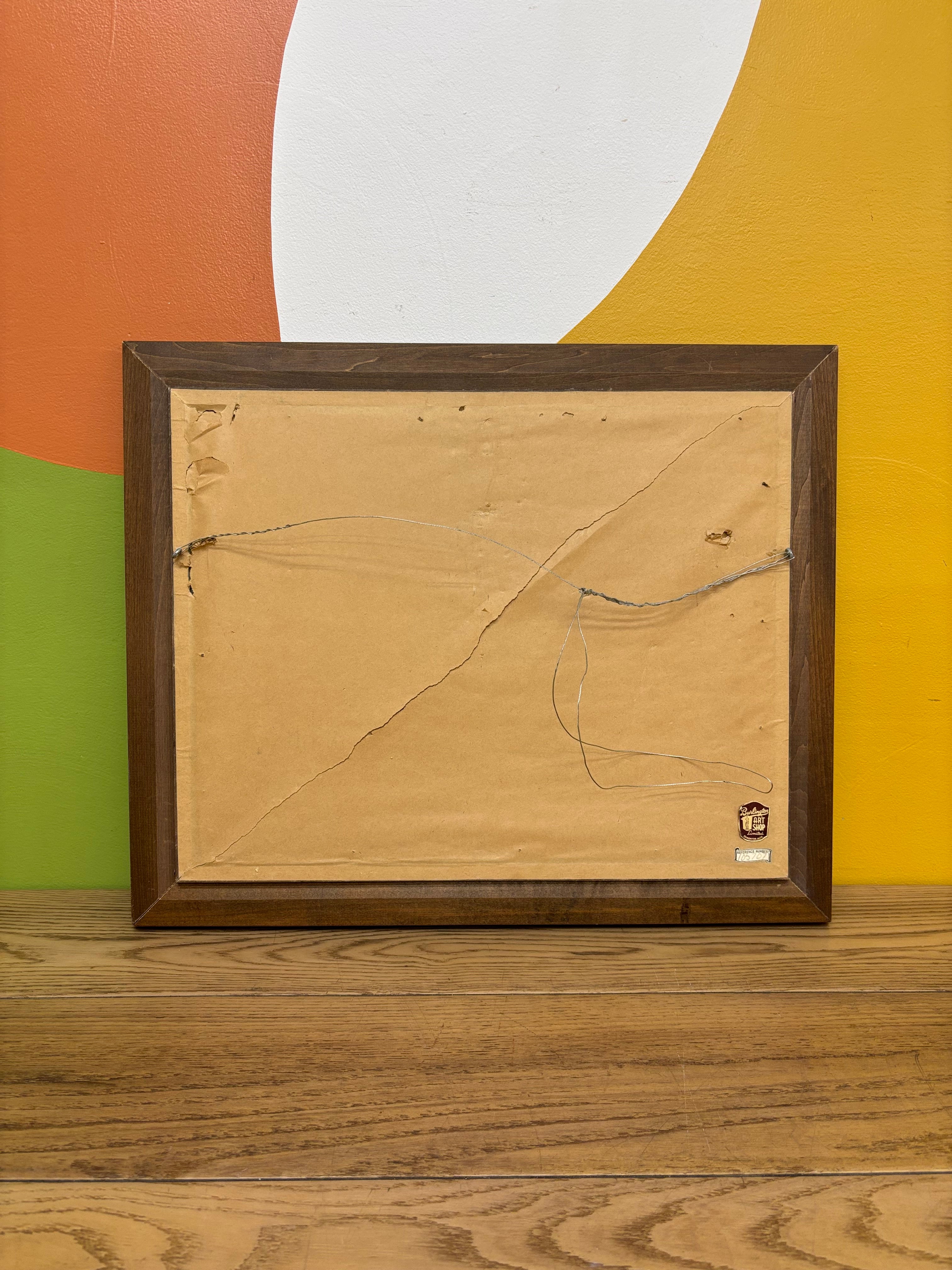 Framed Boat Painting