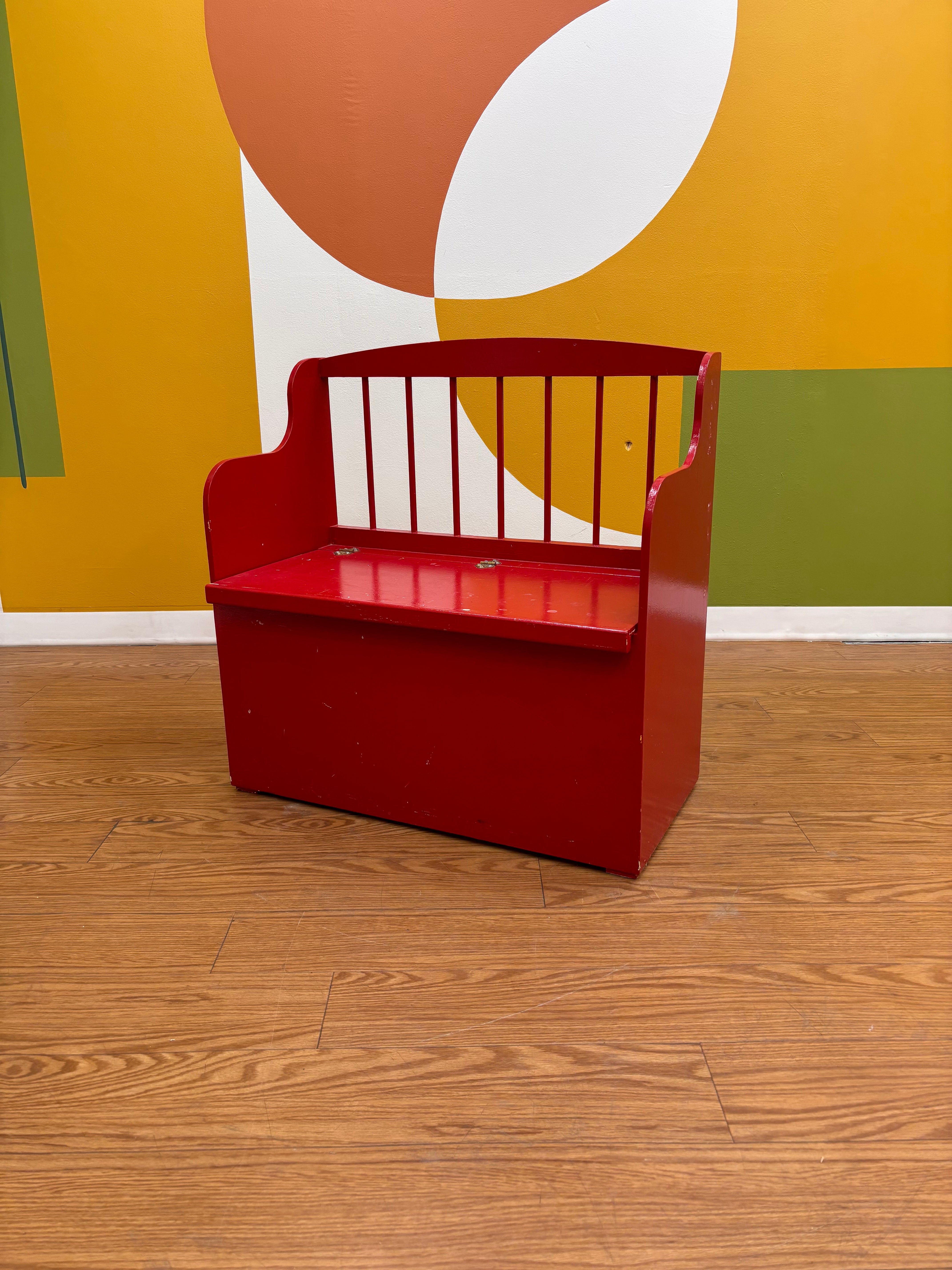 Red Wood Bench