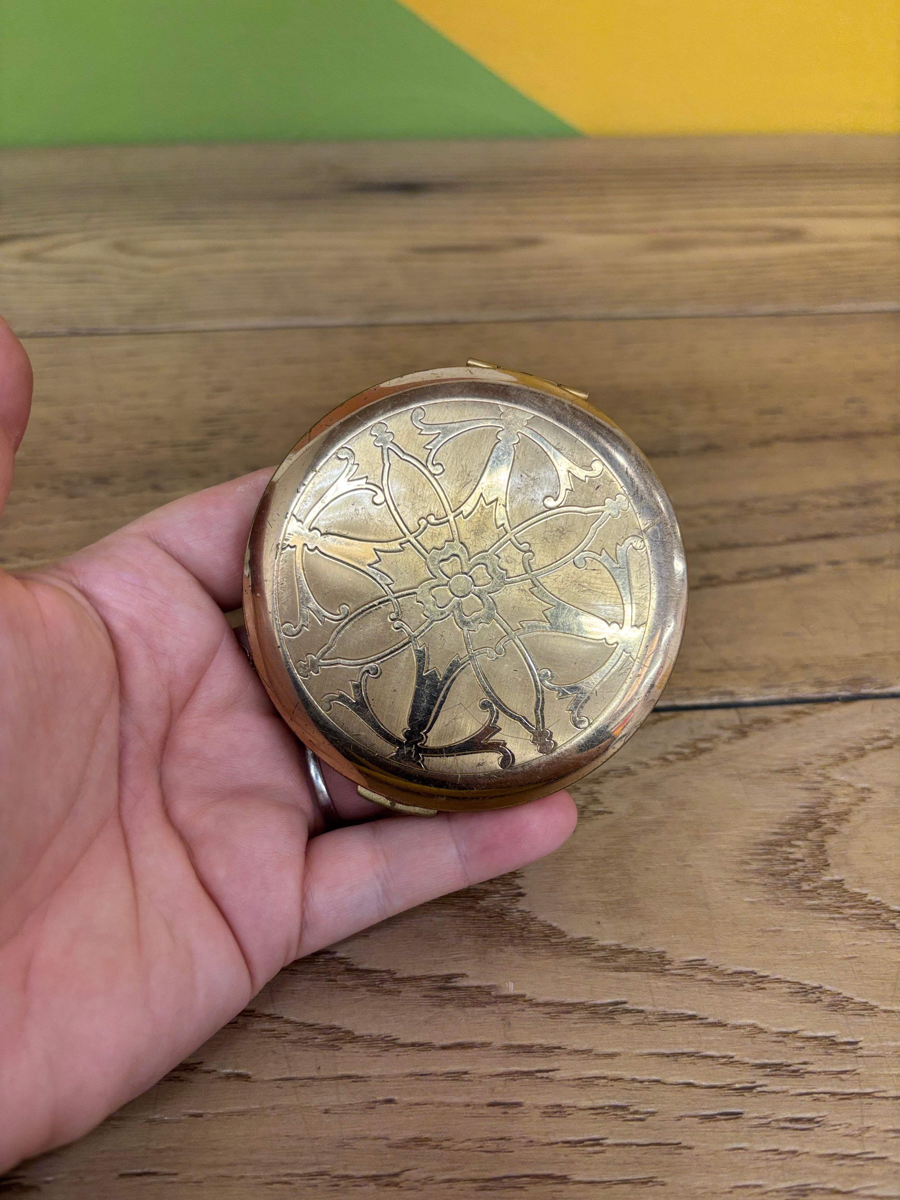 Gold Tone Large Compact