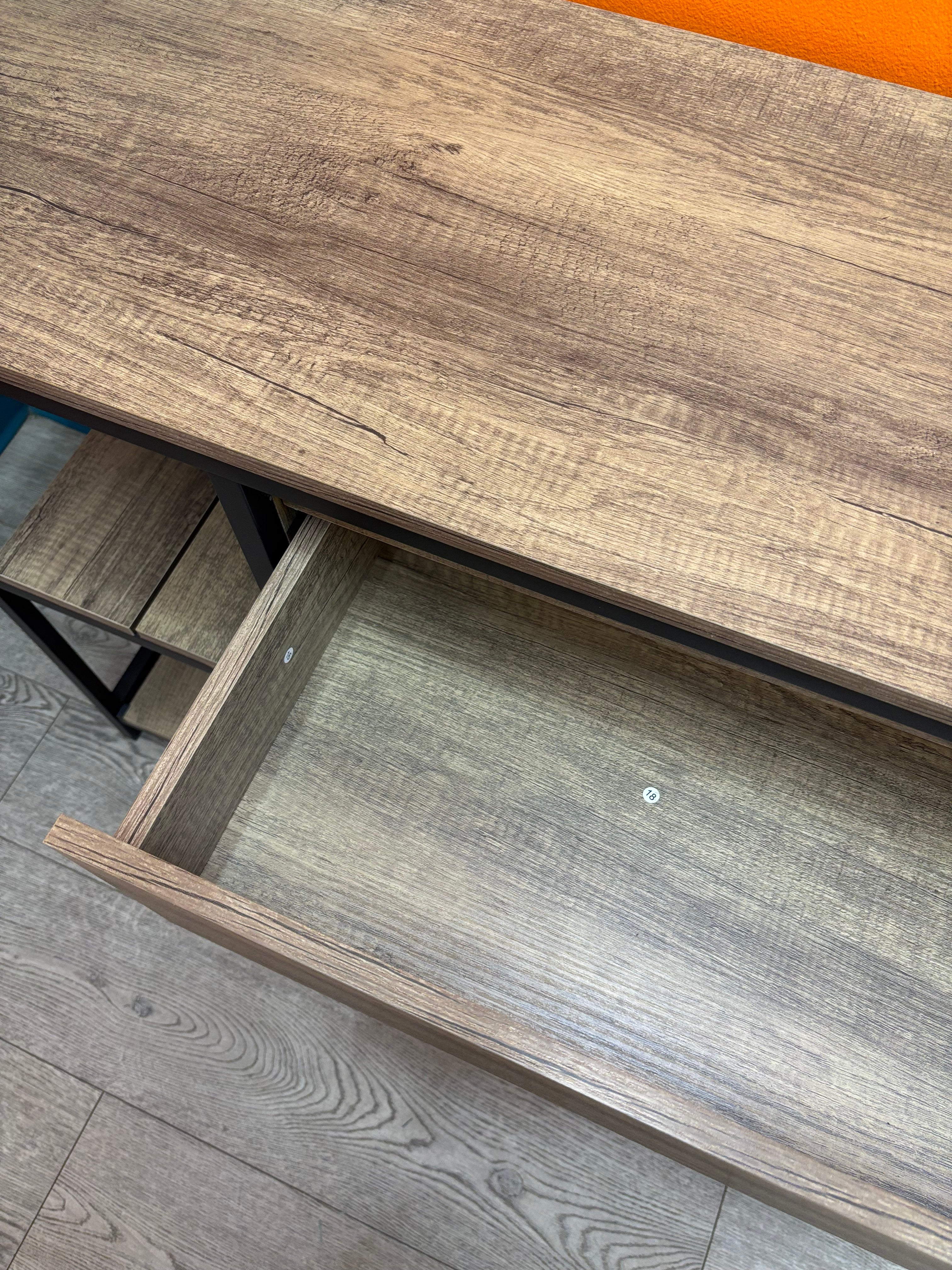 Brown & Black TV Stand