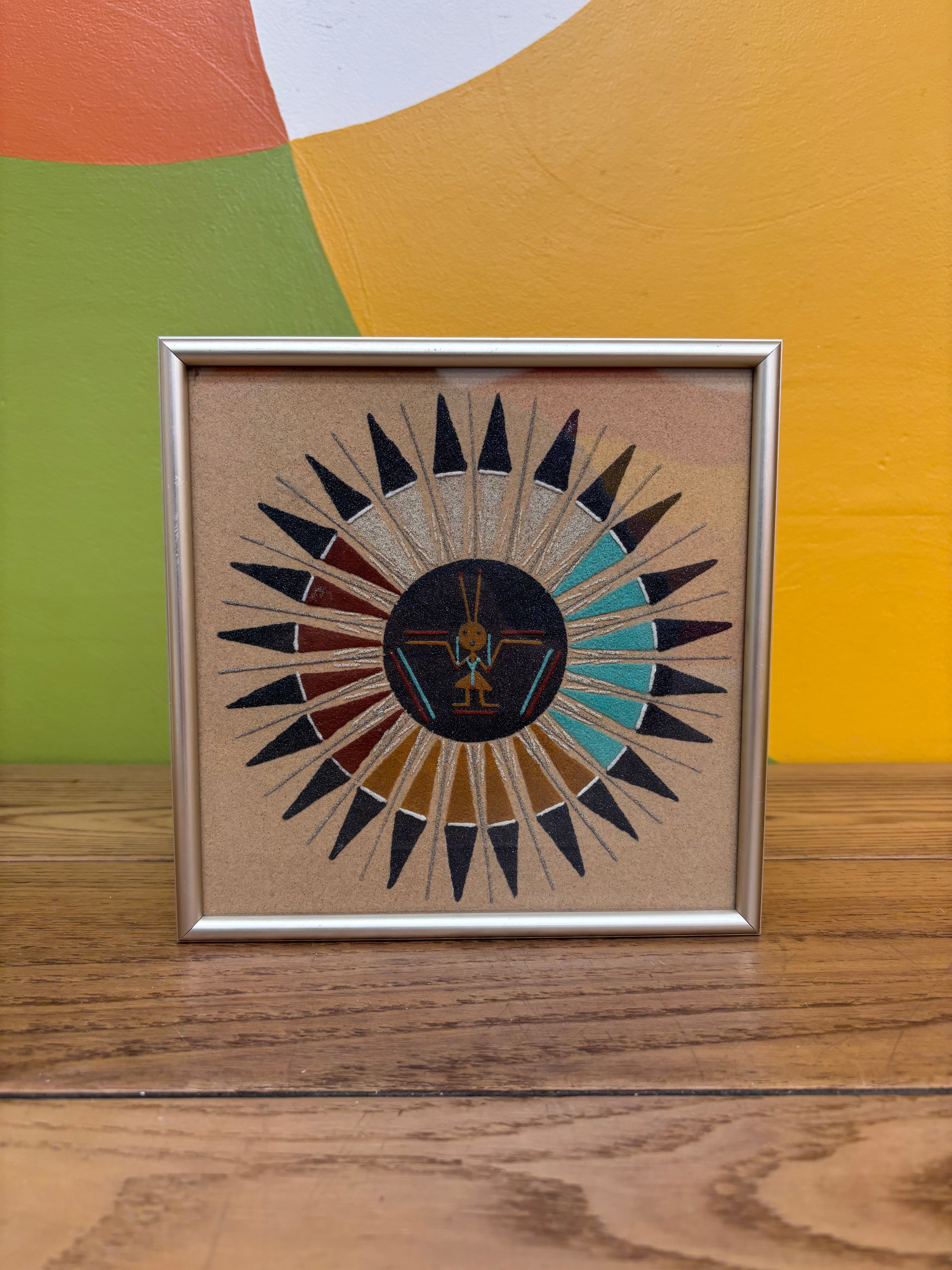 Framed Navajo Sand Painting