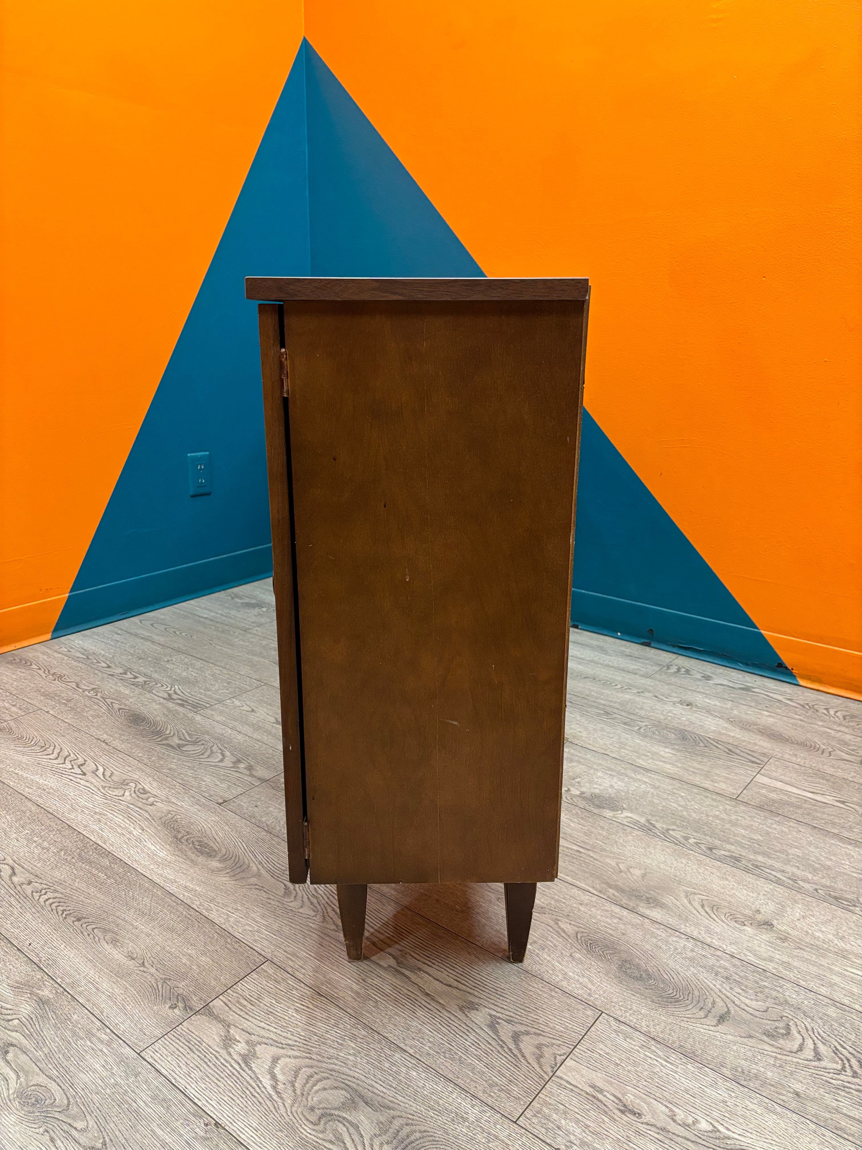 Wood Cabinet with Glass Doors