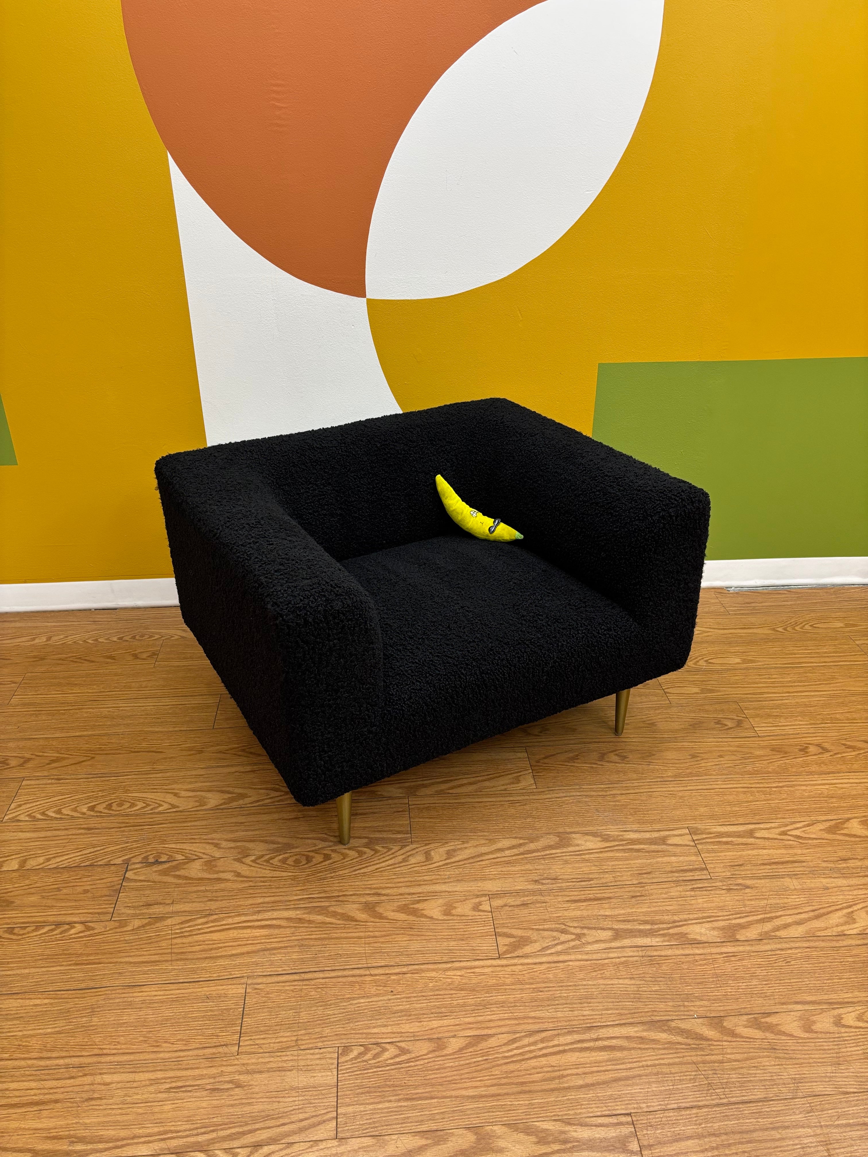 Oversized Square Sherpa Armchair (2 available)