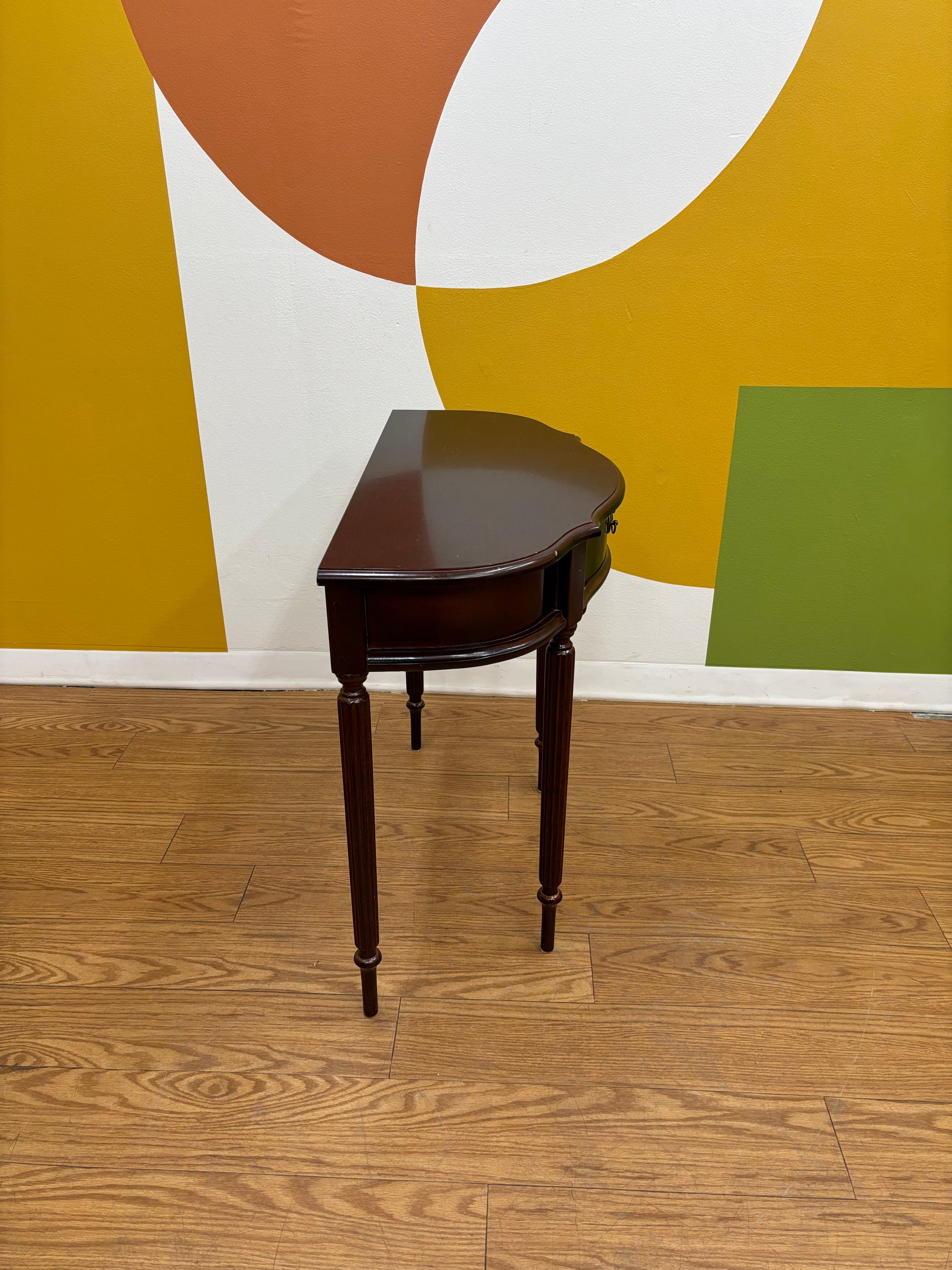 Wood Half Moon Table