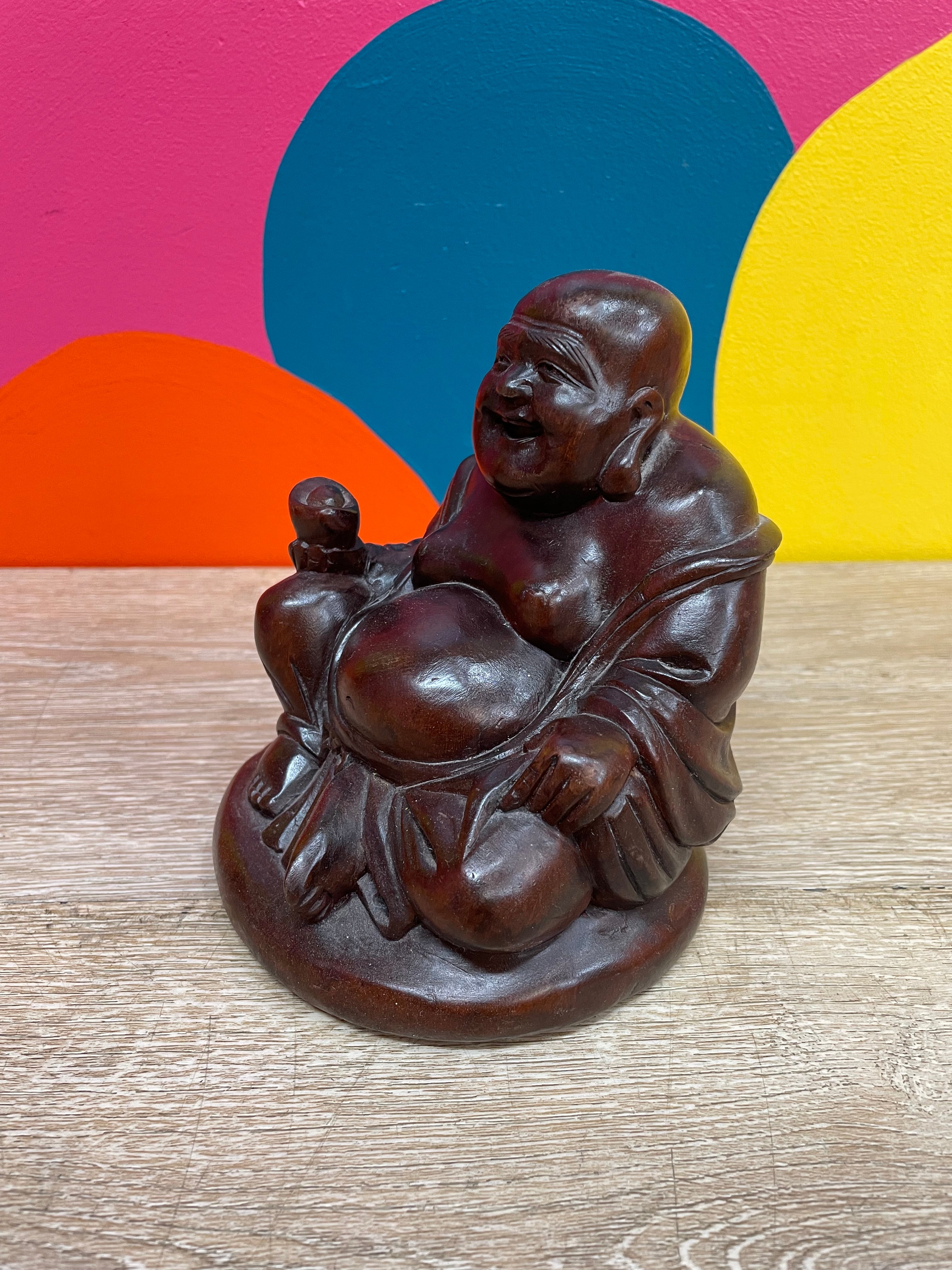 Wood Buddha Figurine