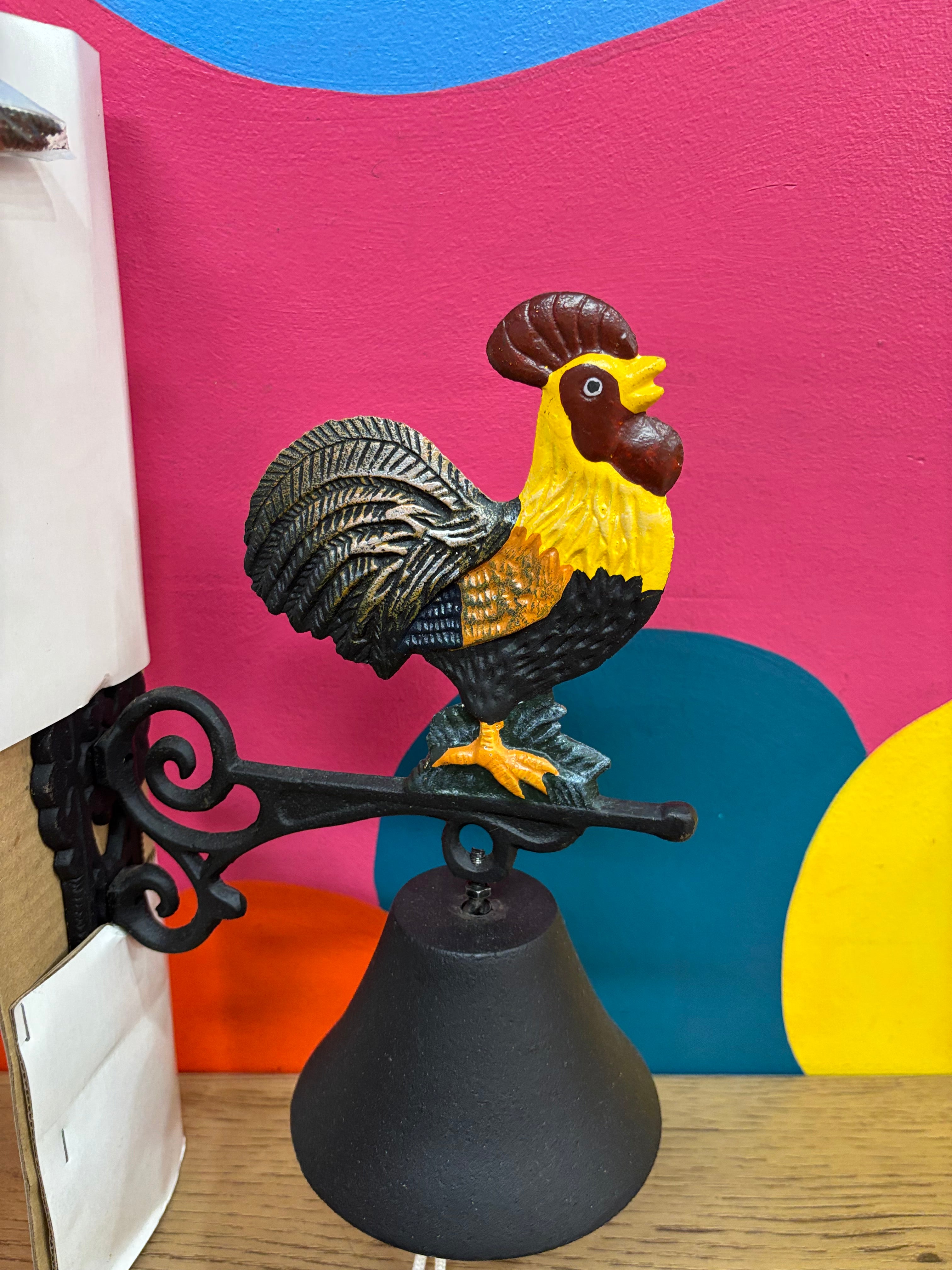Metal Rooster Wall Bell