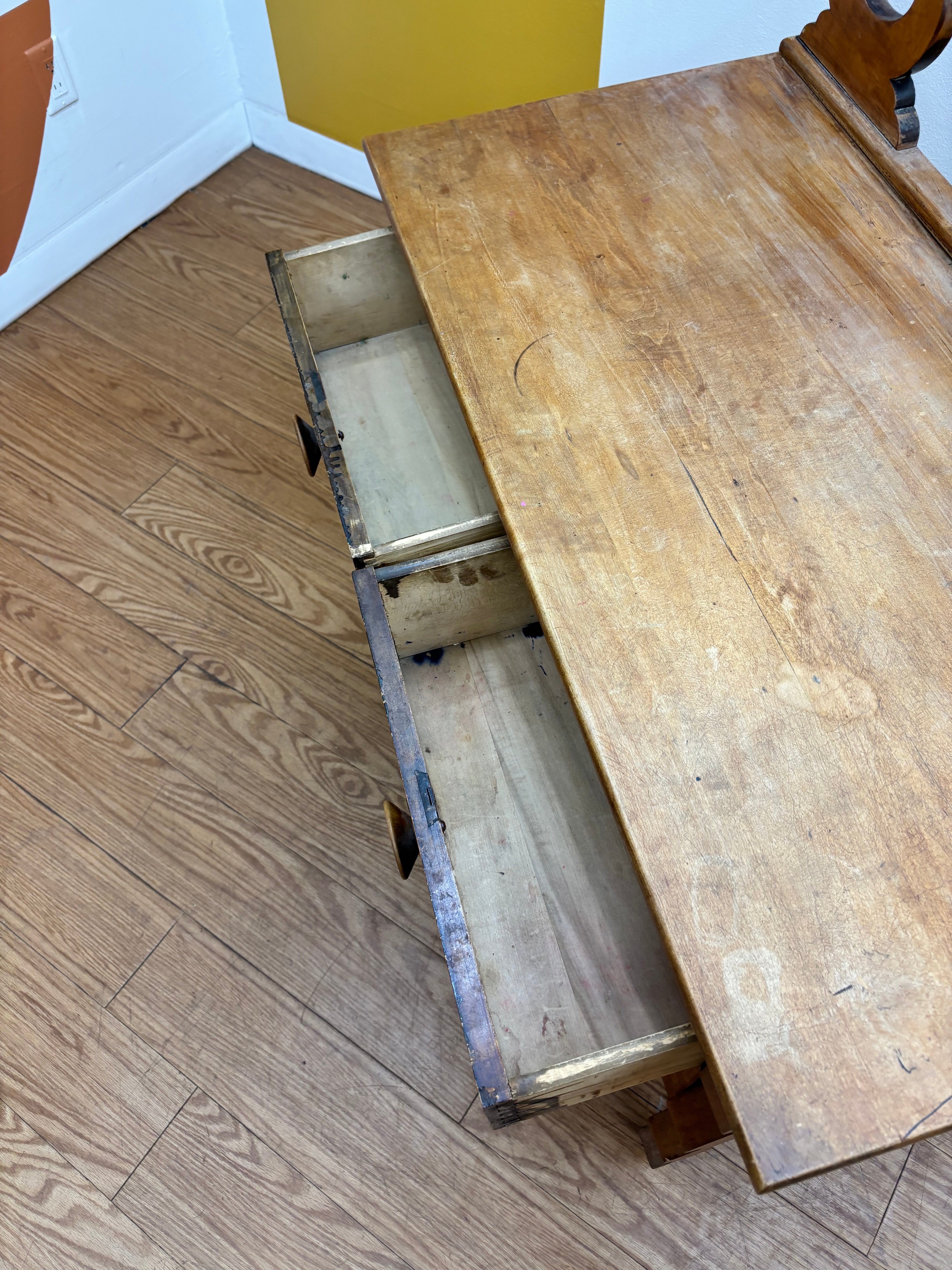 Wood Dresser with Mirror