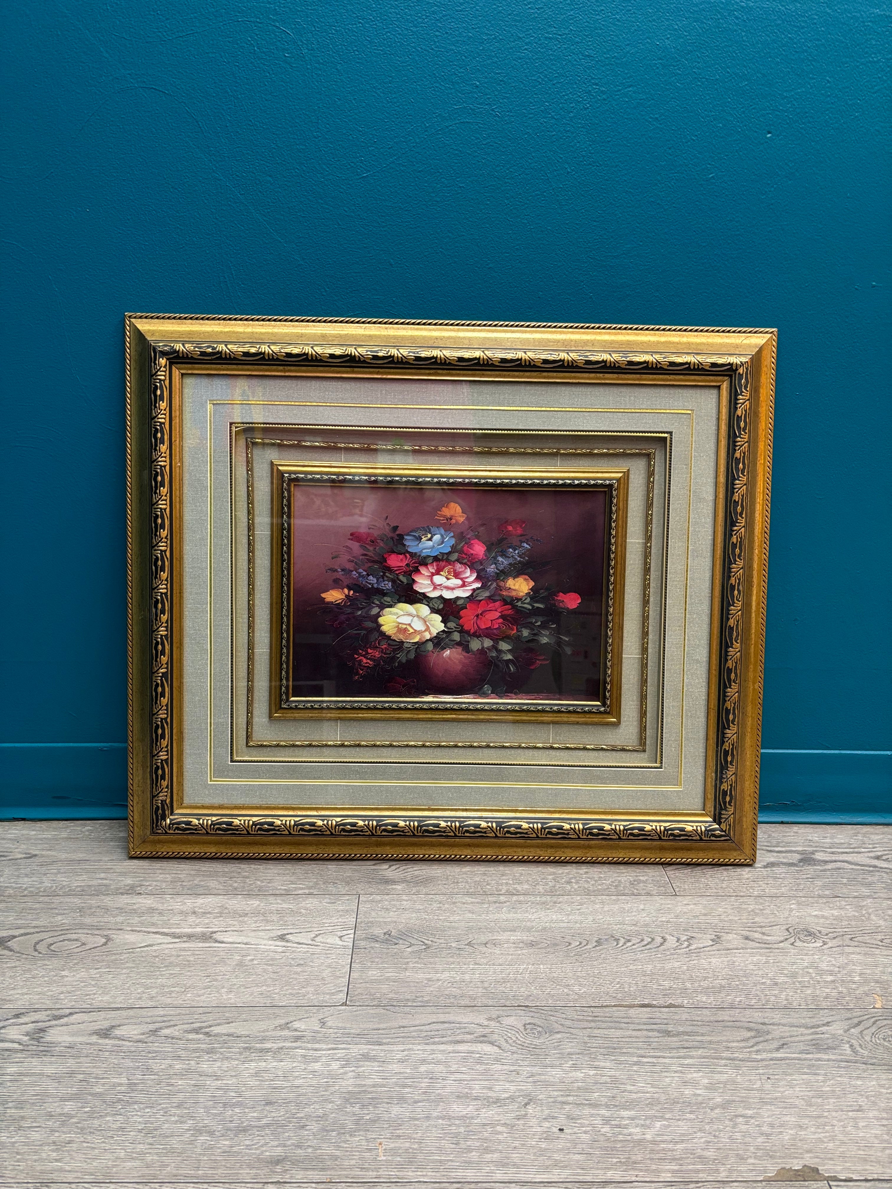 Gold Framed Flower Print