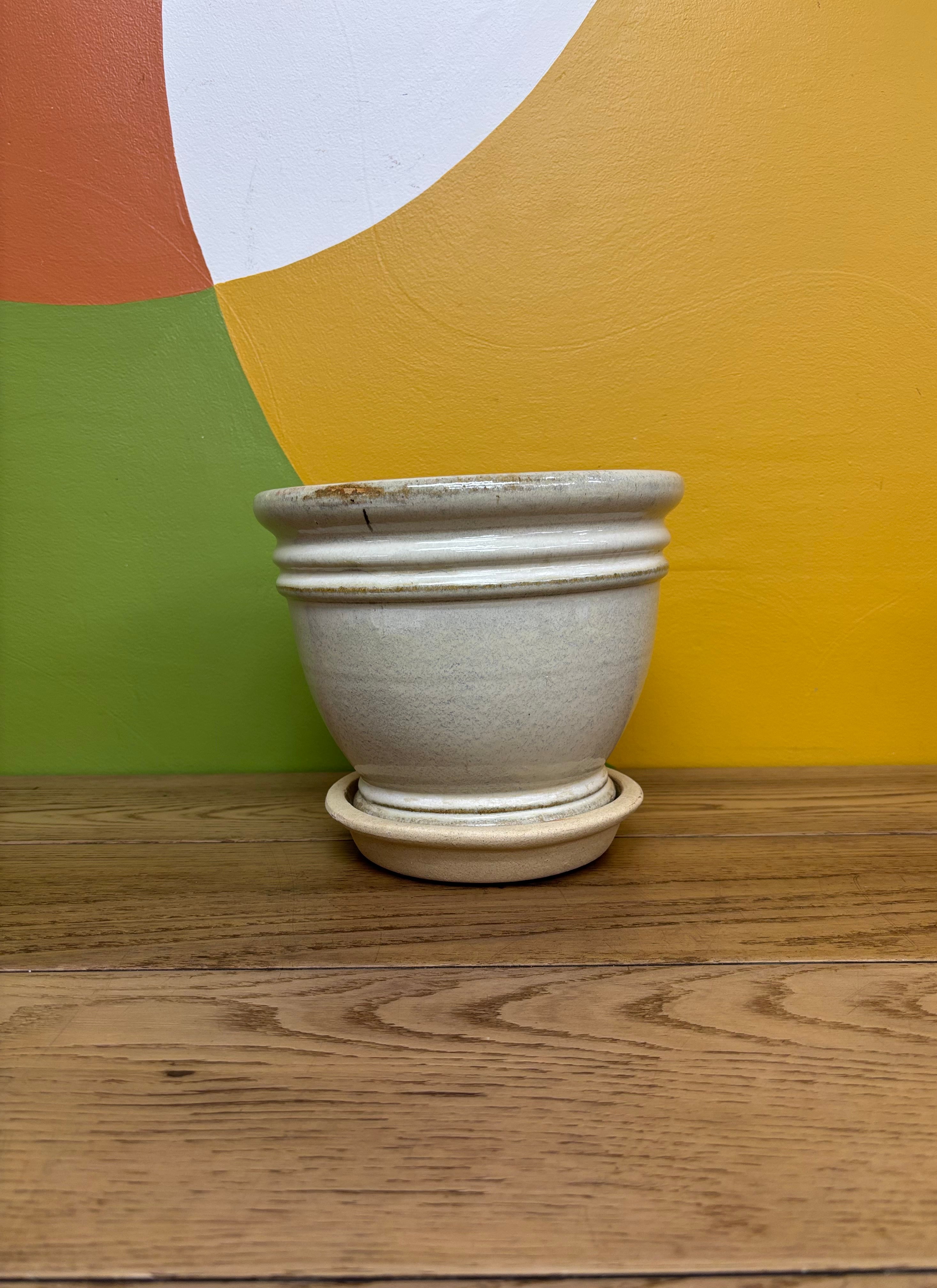 Small Ceramic Beige Planter