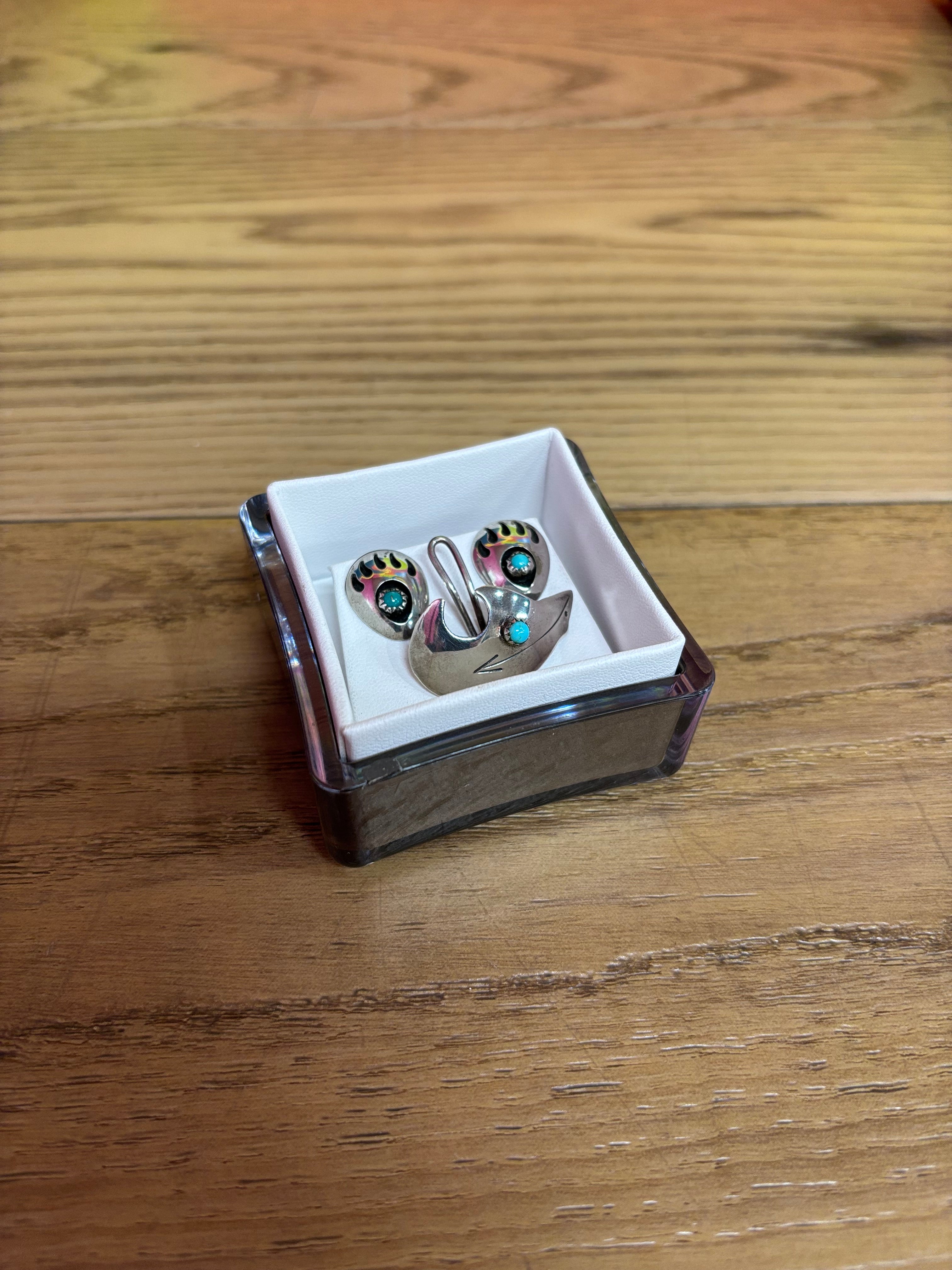 Paw Earrings with Matching Clip