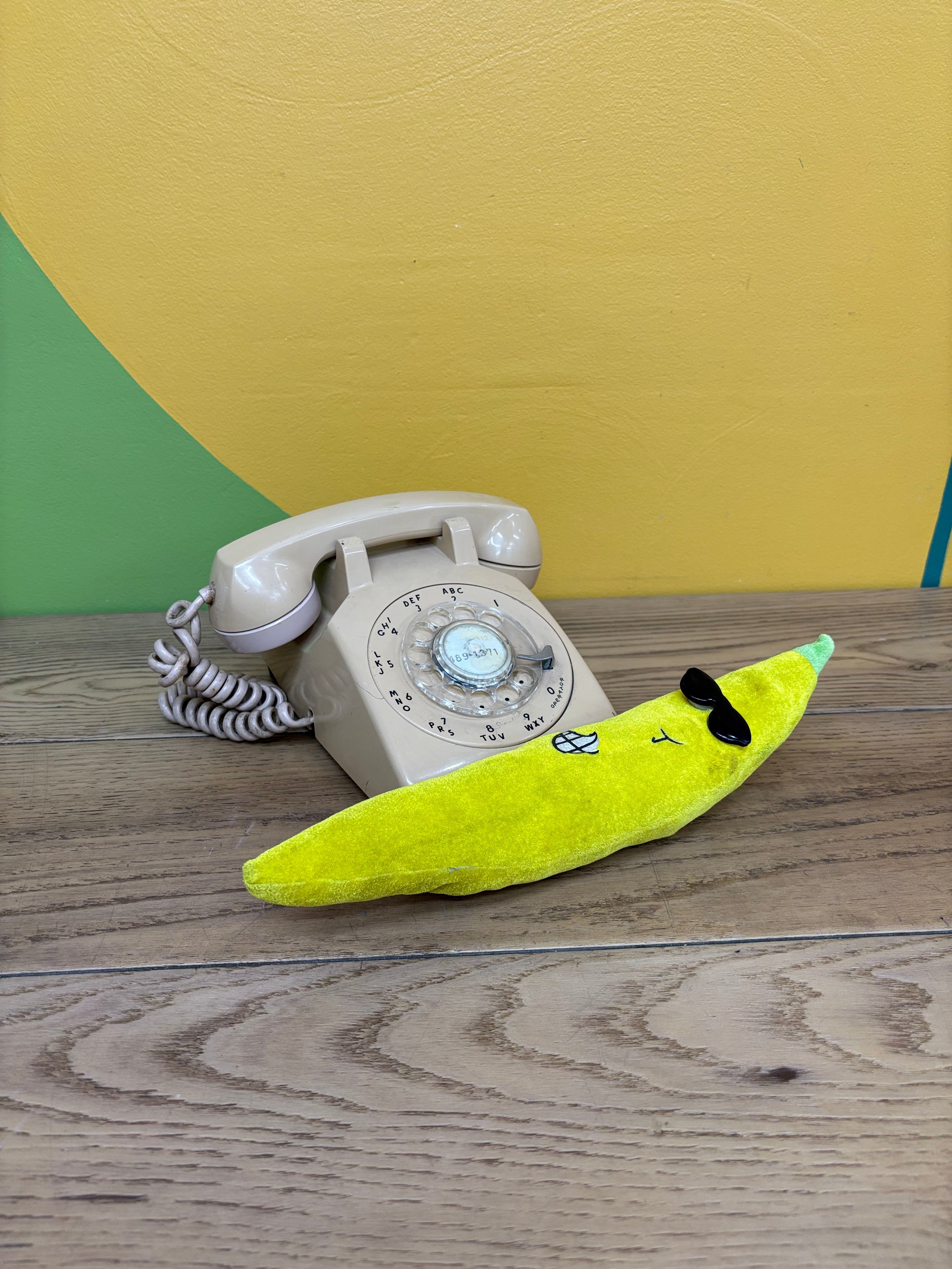 Beige Rotary Phone
