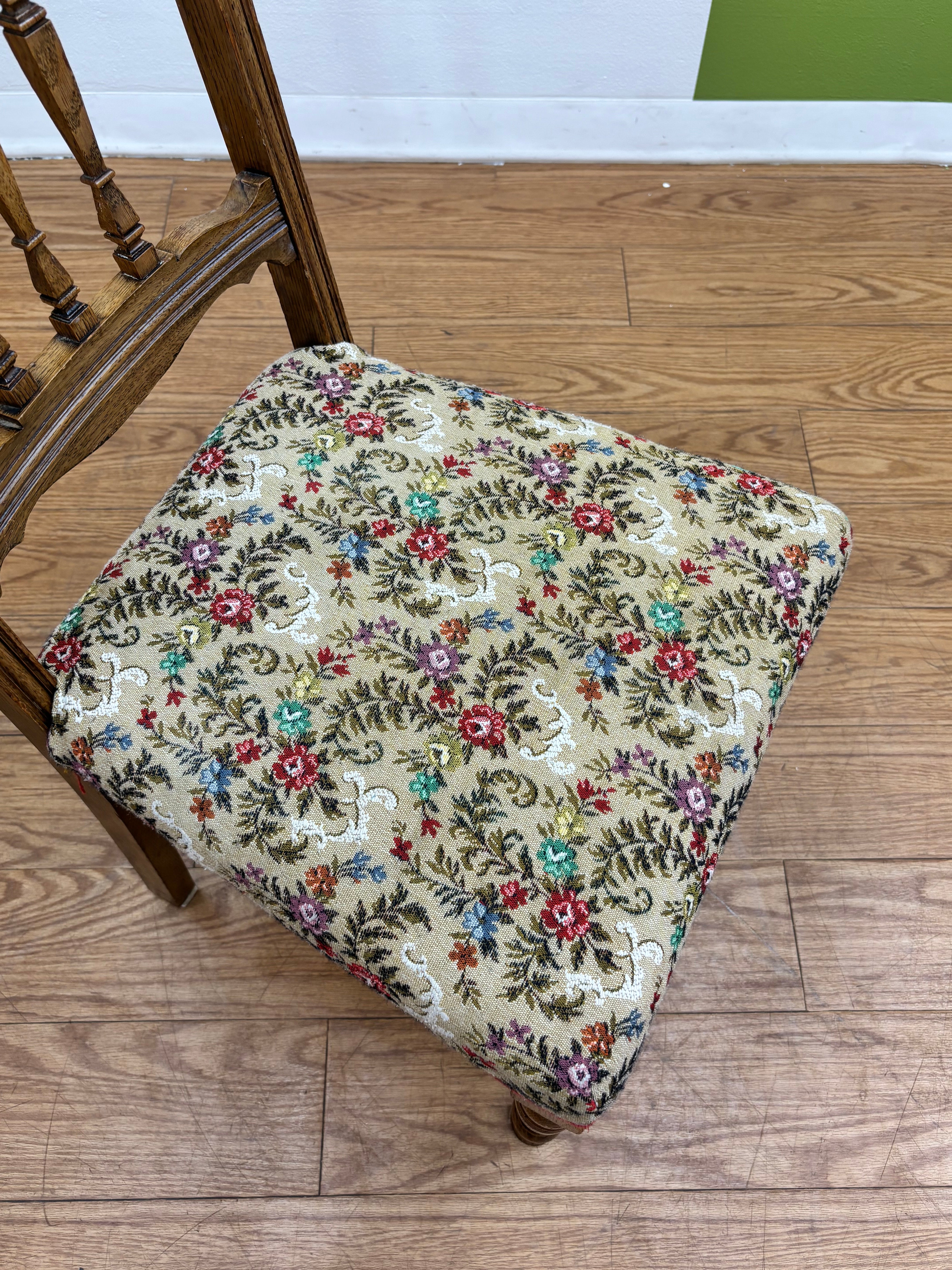 Wood Floral Dining Chair (4)