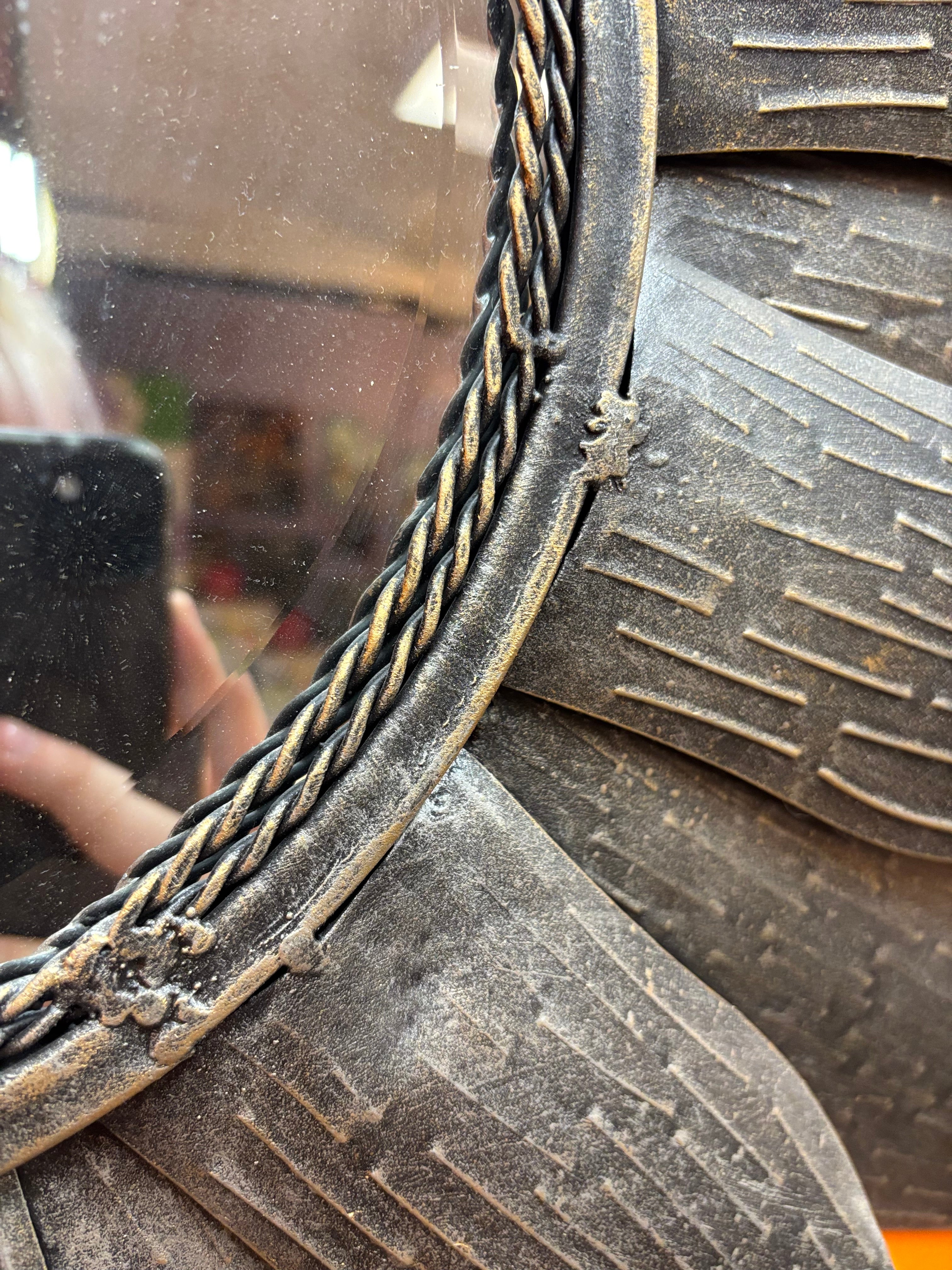 Sunburst Shaped Wall Mirror