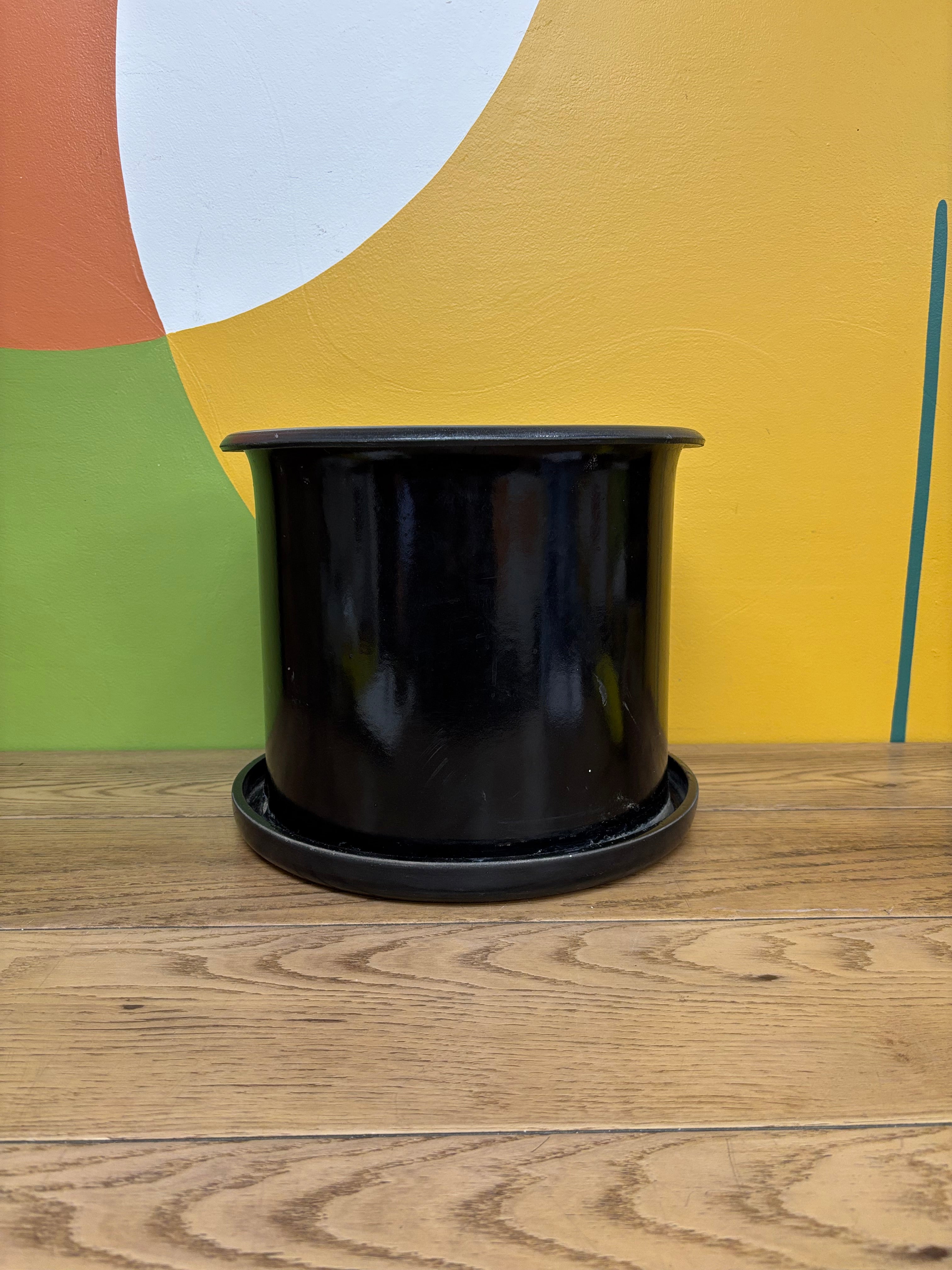 Black Ceramic Planter