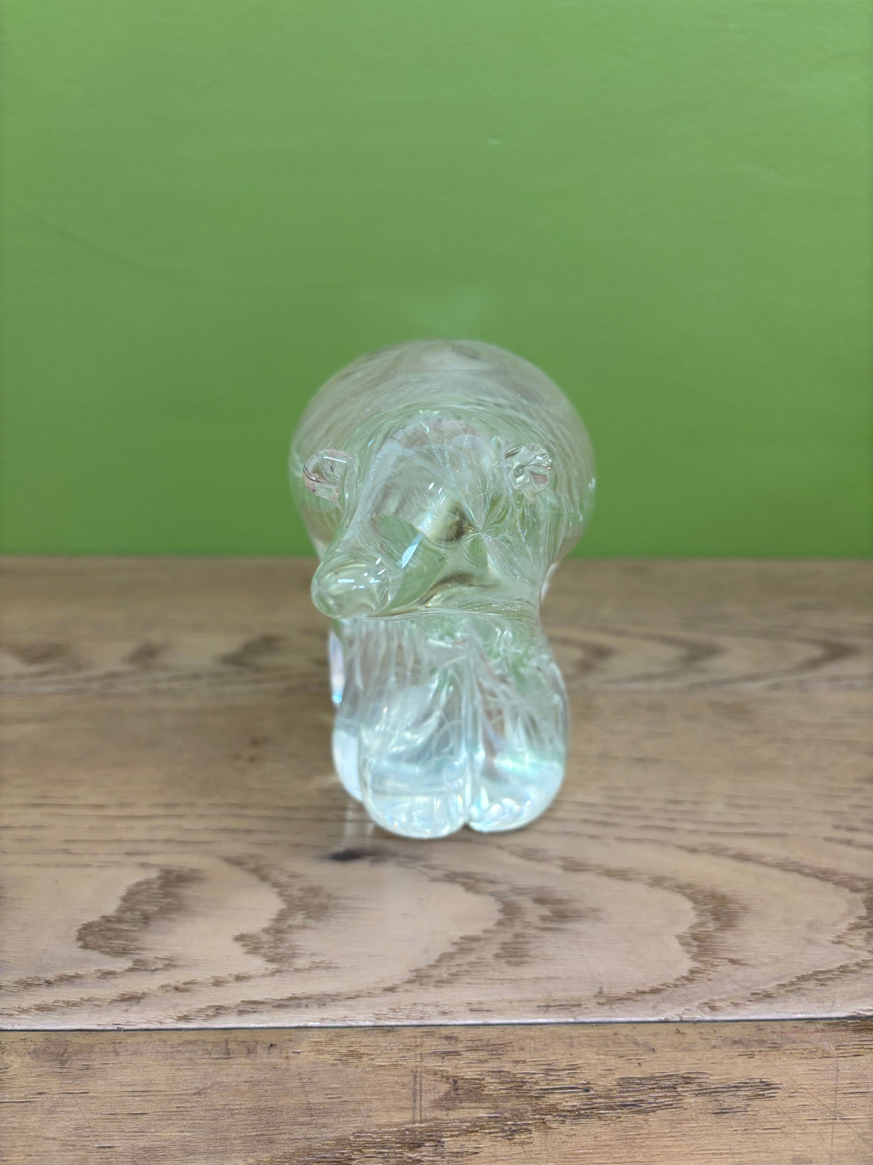 Glass Polar Bear Figurine