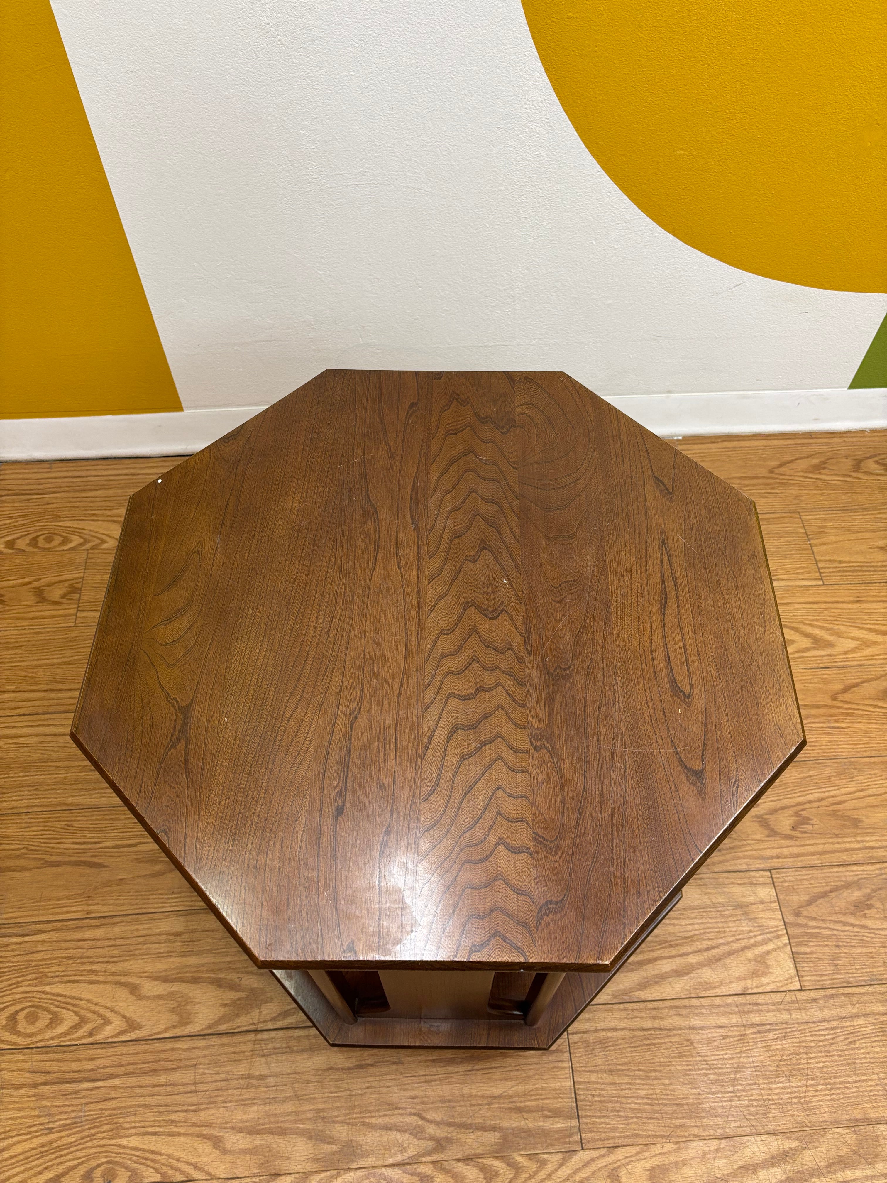 Hexagon Wood Side Table