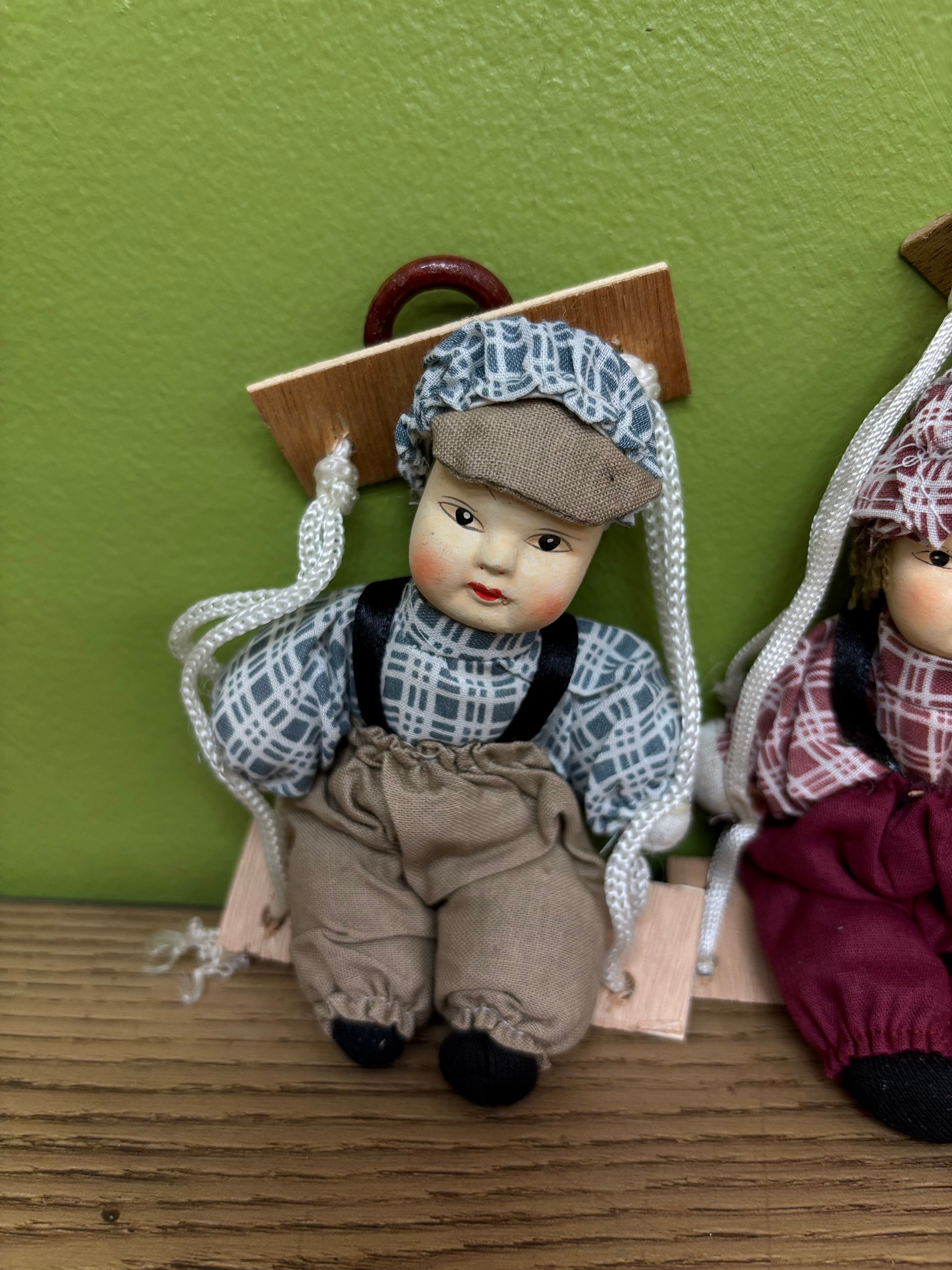 (2) Dolls on Swings
