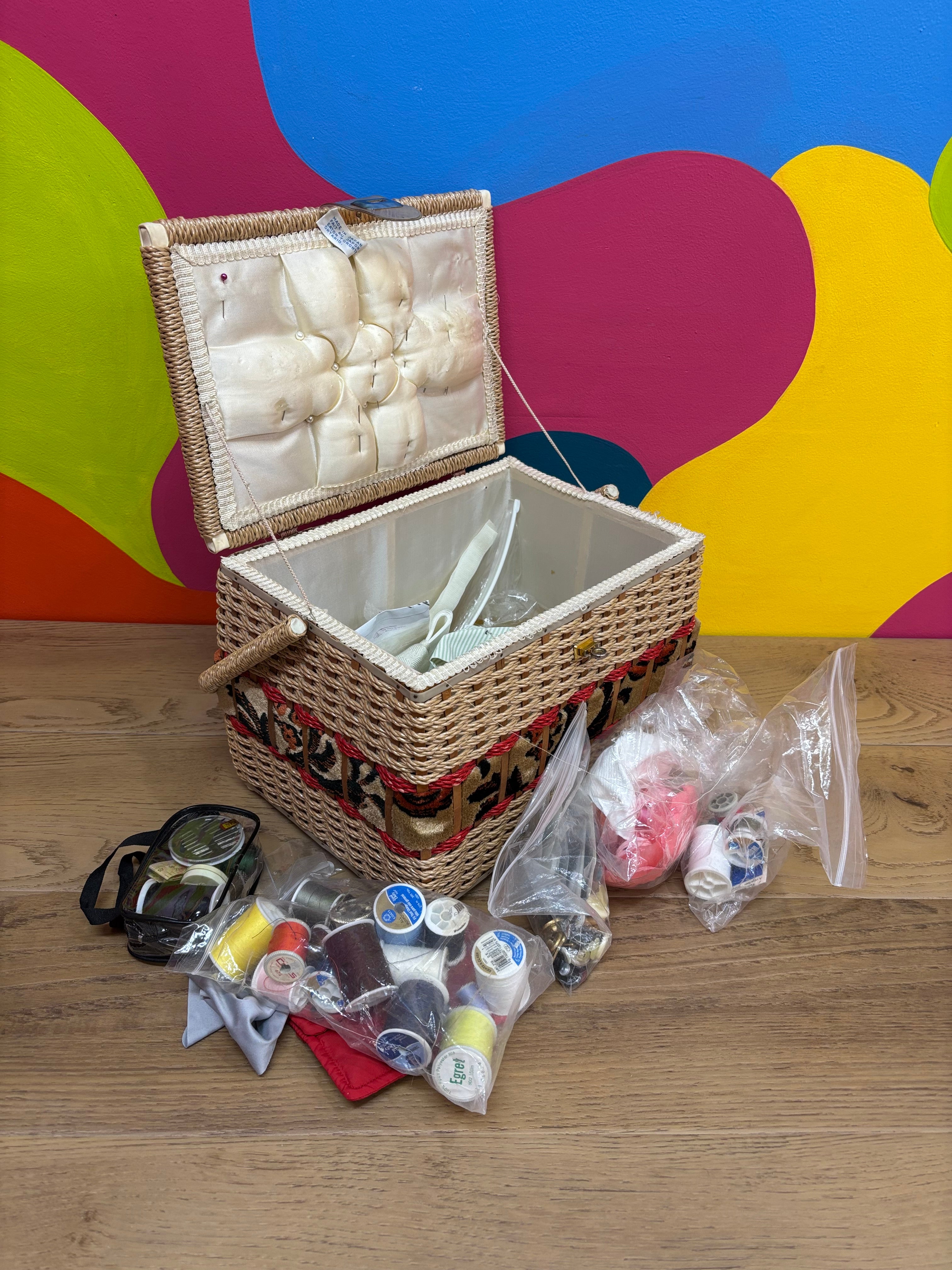 Sewing Box with Lots of Extras