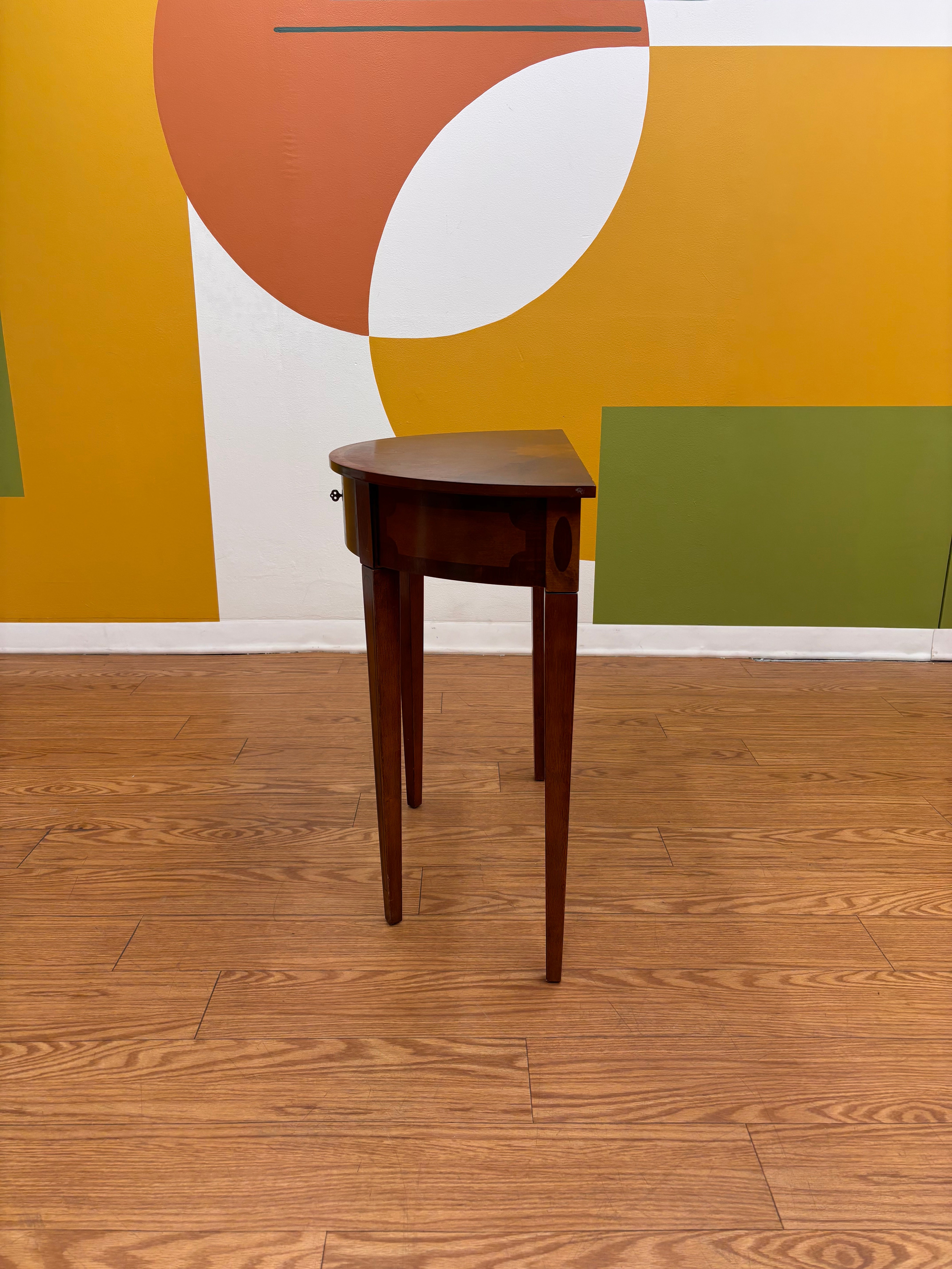 Wood Half Moon Table