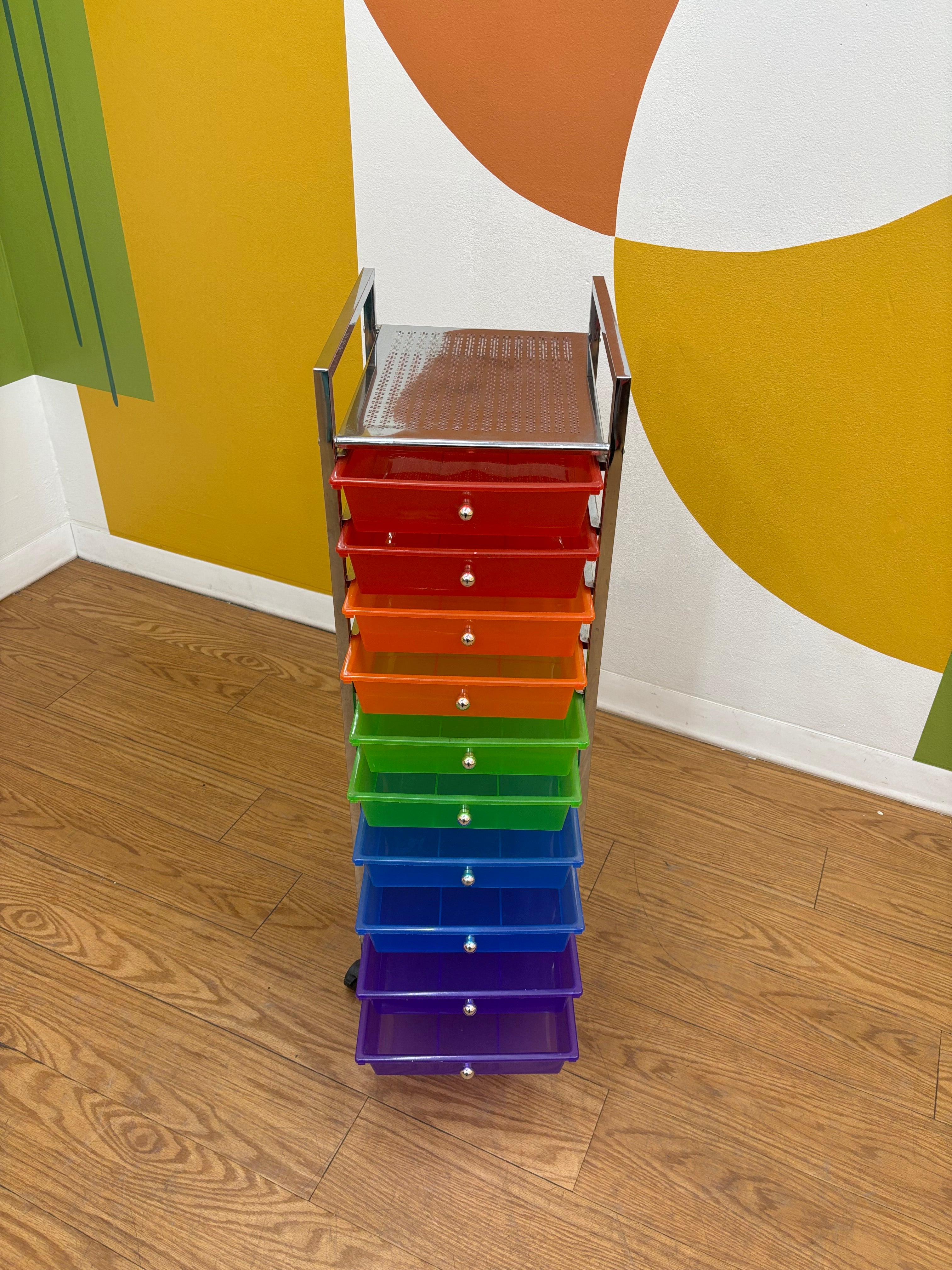 10 Drawer Rolling Cart