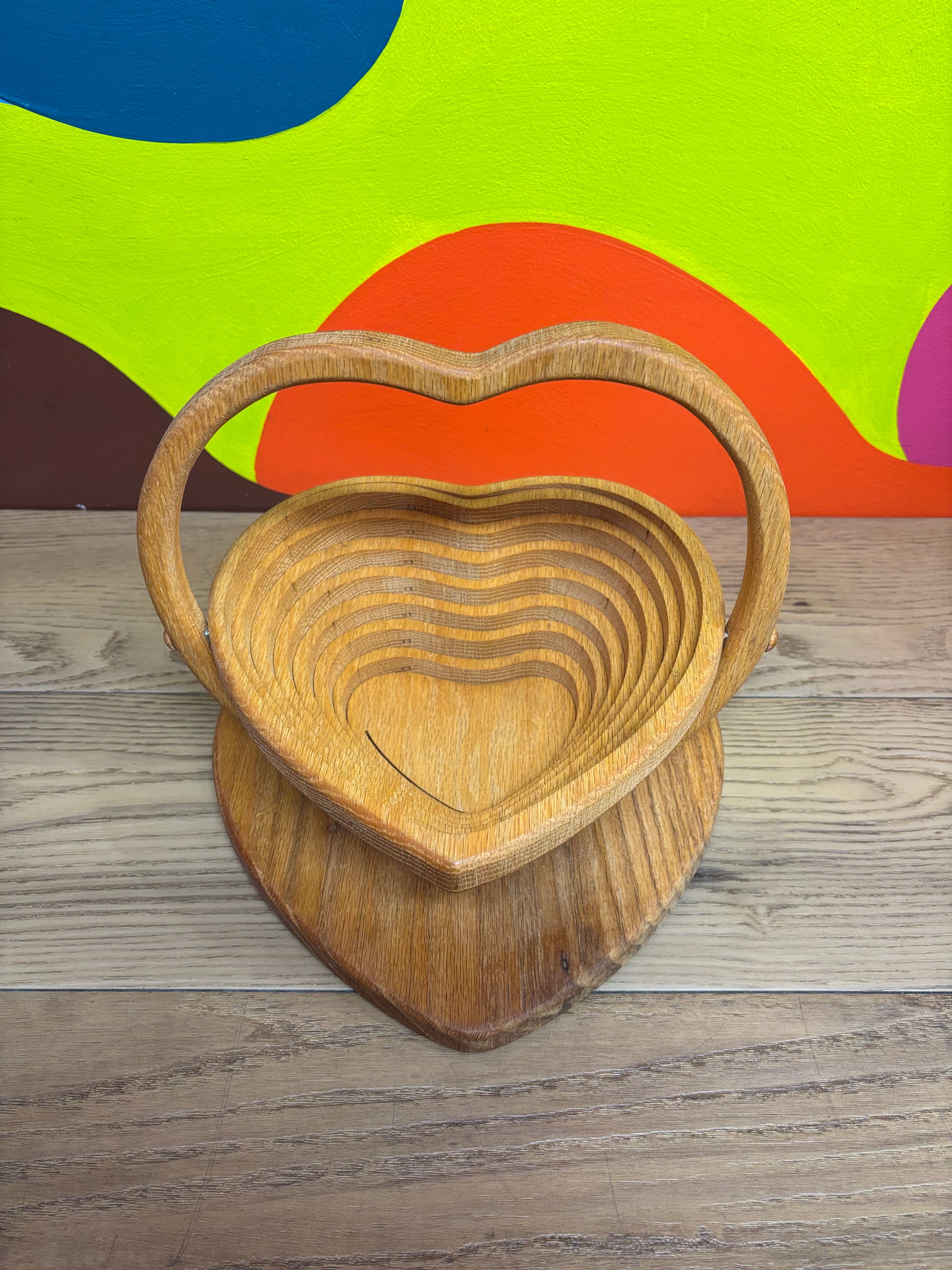 Collapsible Heart Shaped Basket