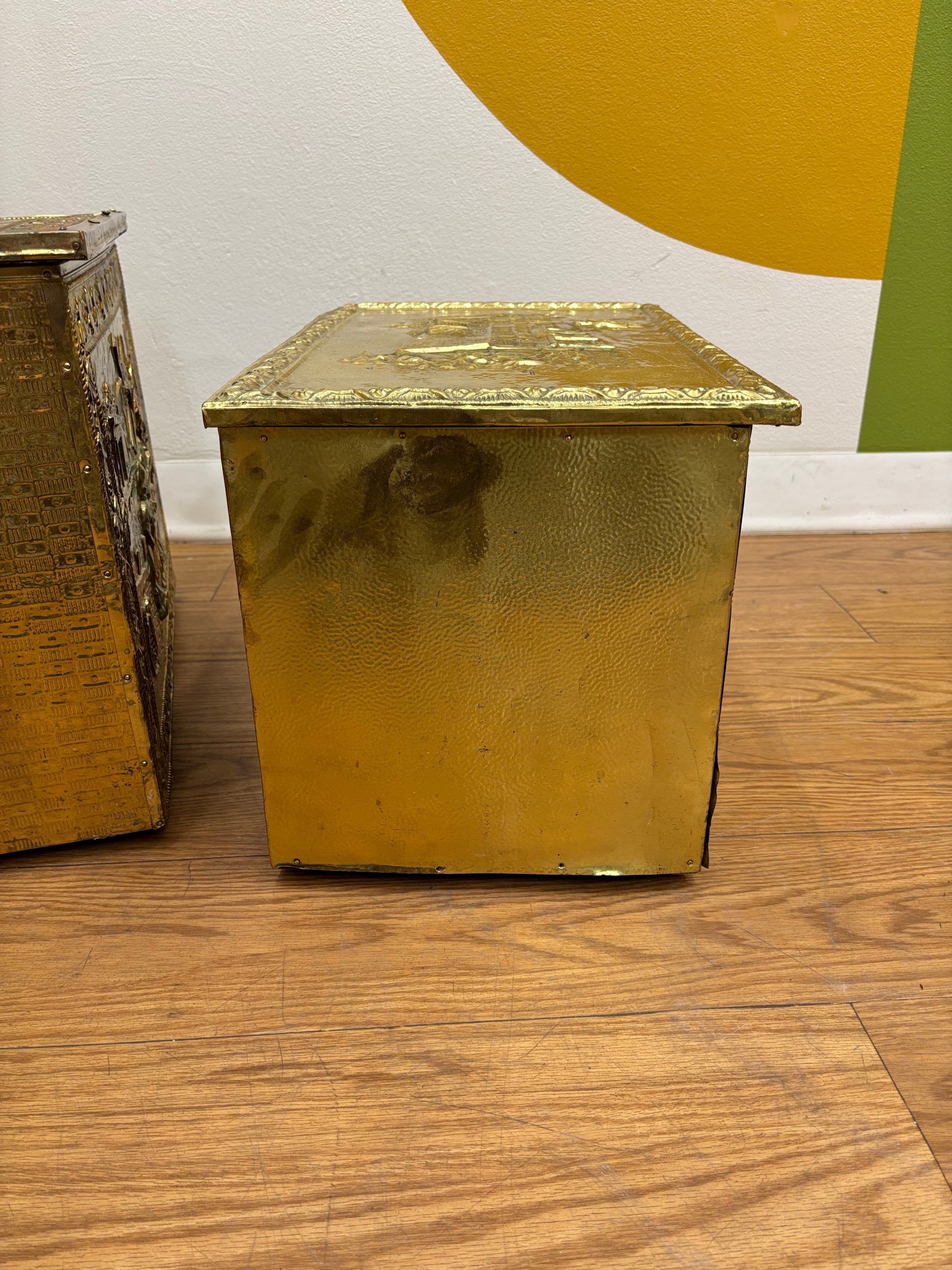 (2) Gold Tone Boxes
