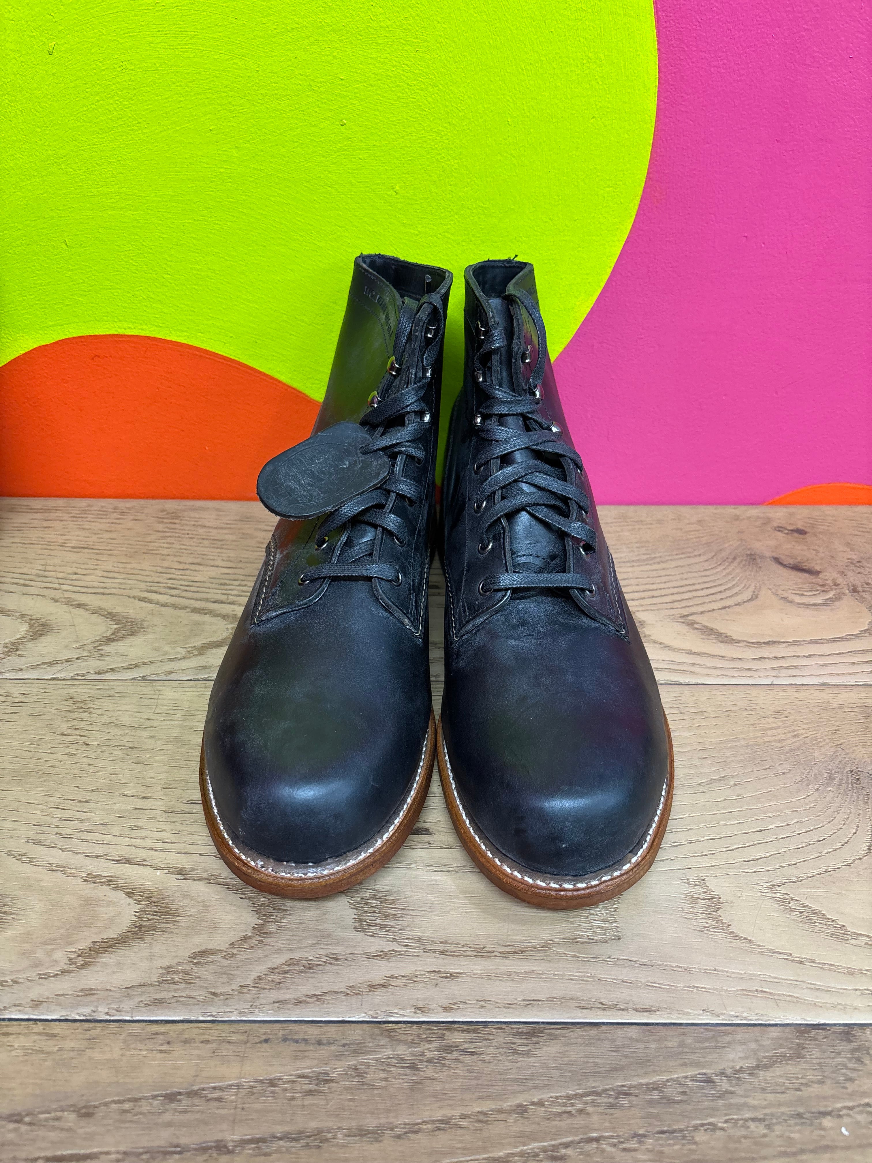 Wolverine 1000 Mile Black Leather Boots - Size 12