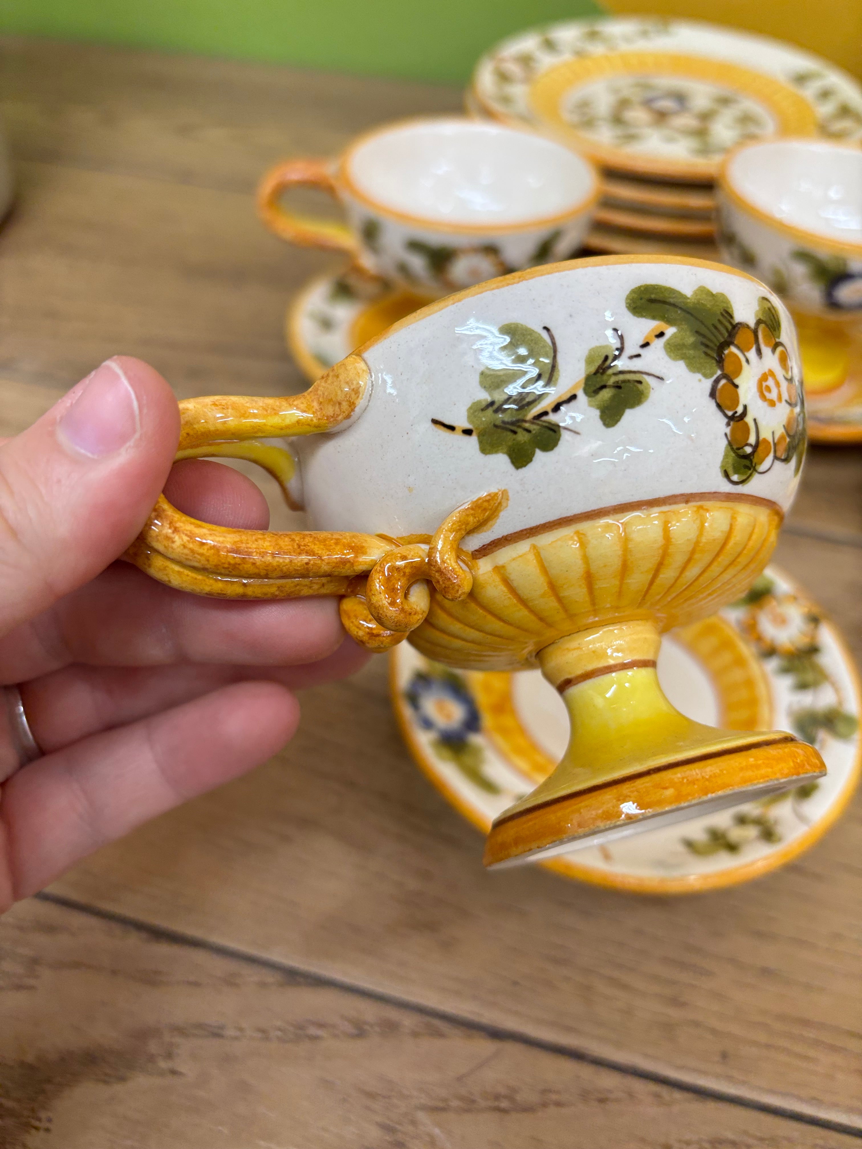 Hand Painted Ceramic Teapot Set