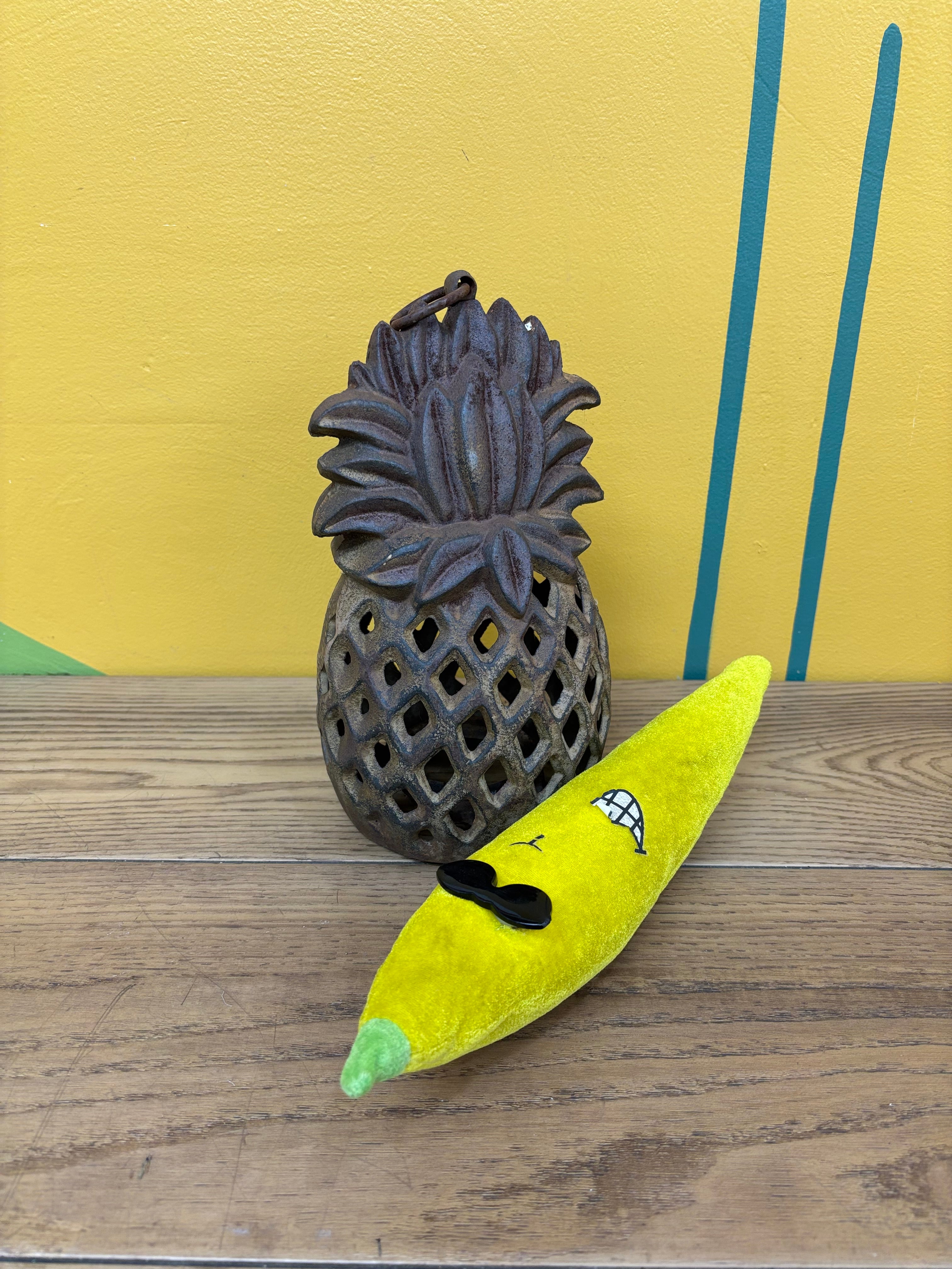 Cast Iron Pineapple Lantern Candle Holder