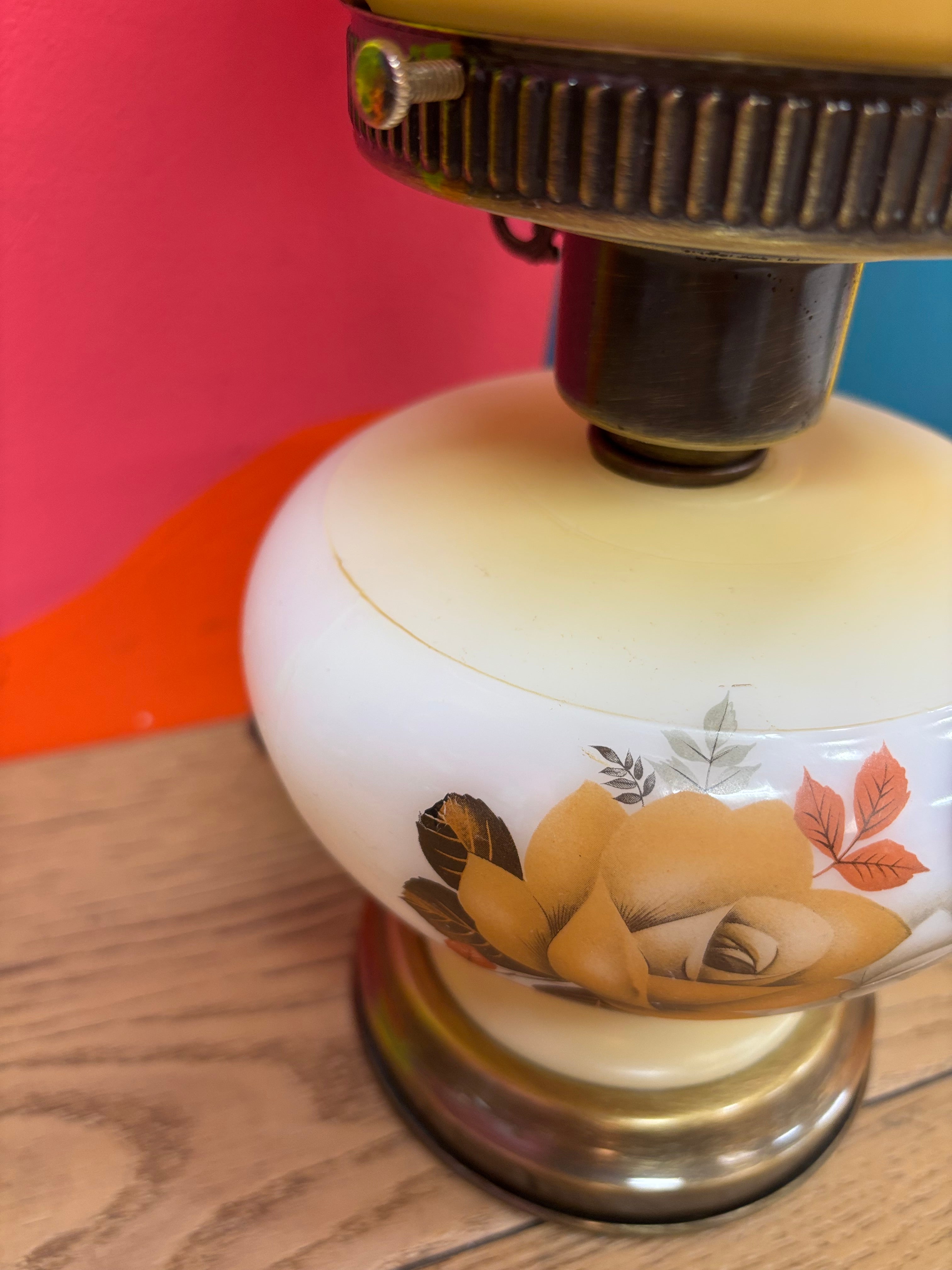 Floral Hurricane Lamp #1