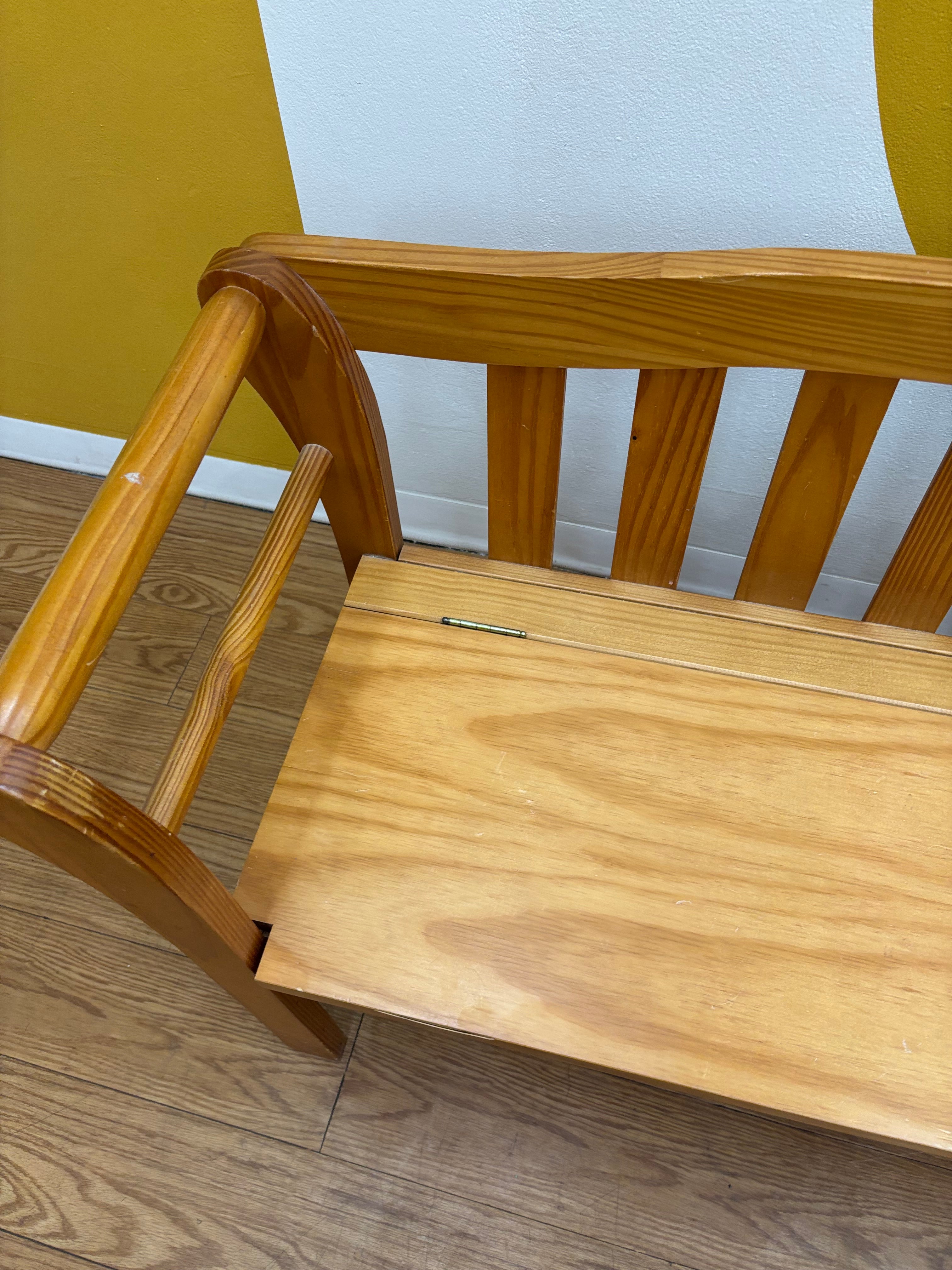 Wood Storage Bench