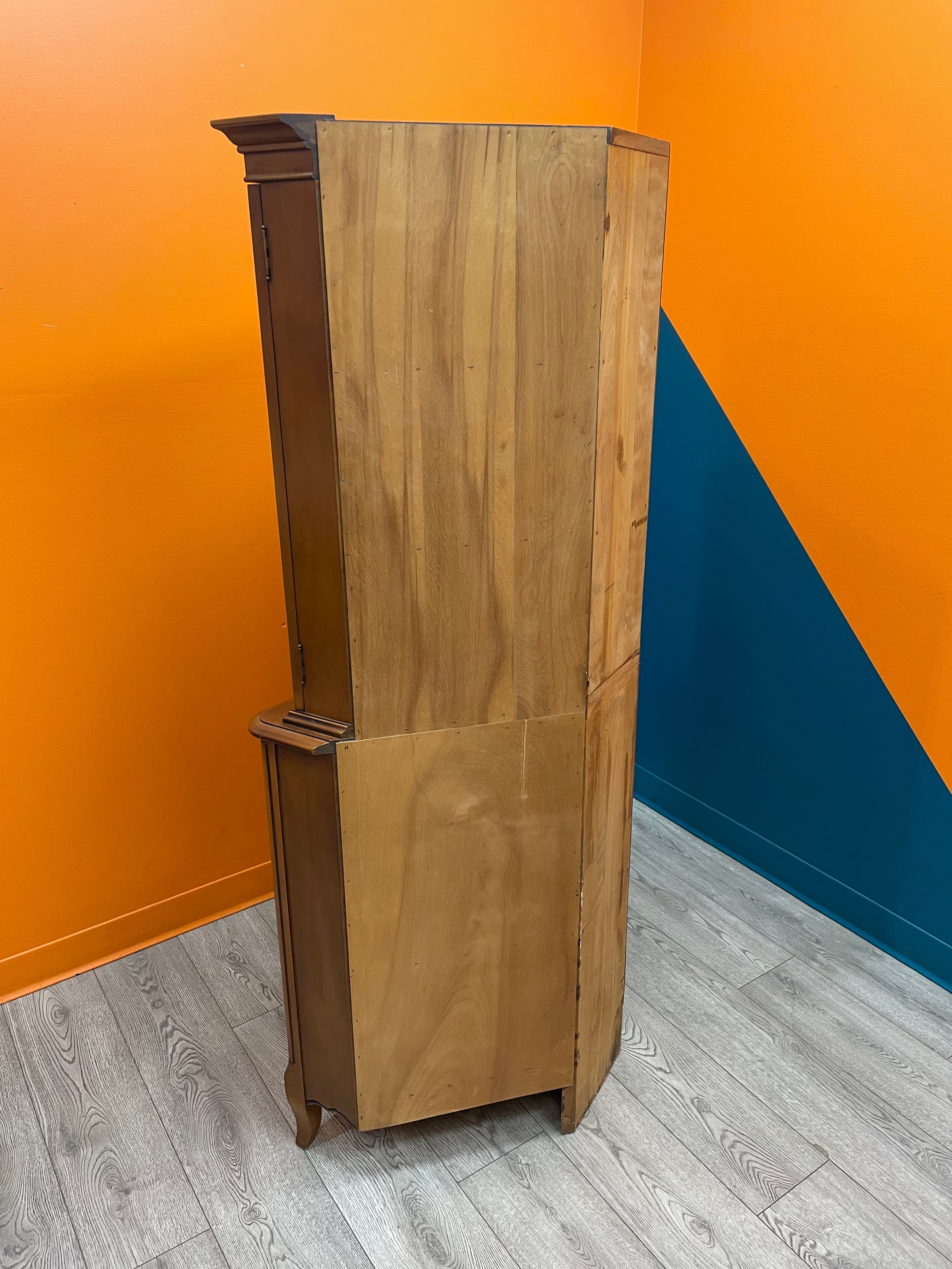 Wood & Glass Corner Cabinet