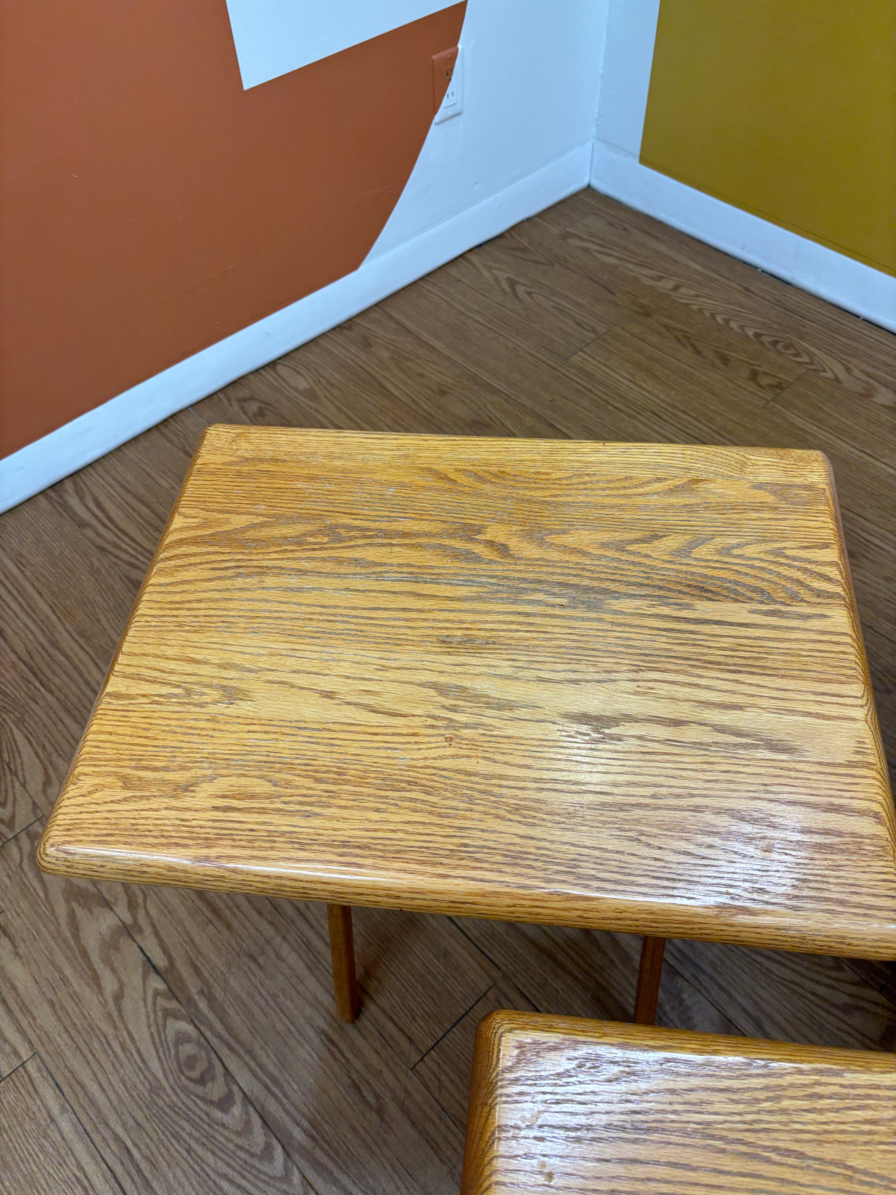 Set of 4 Wood TV Trays