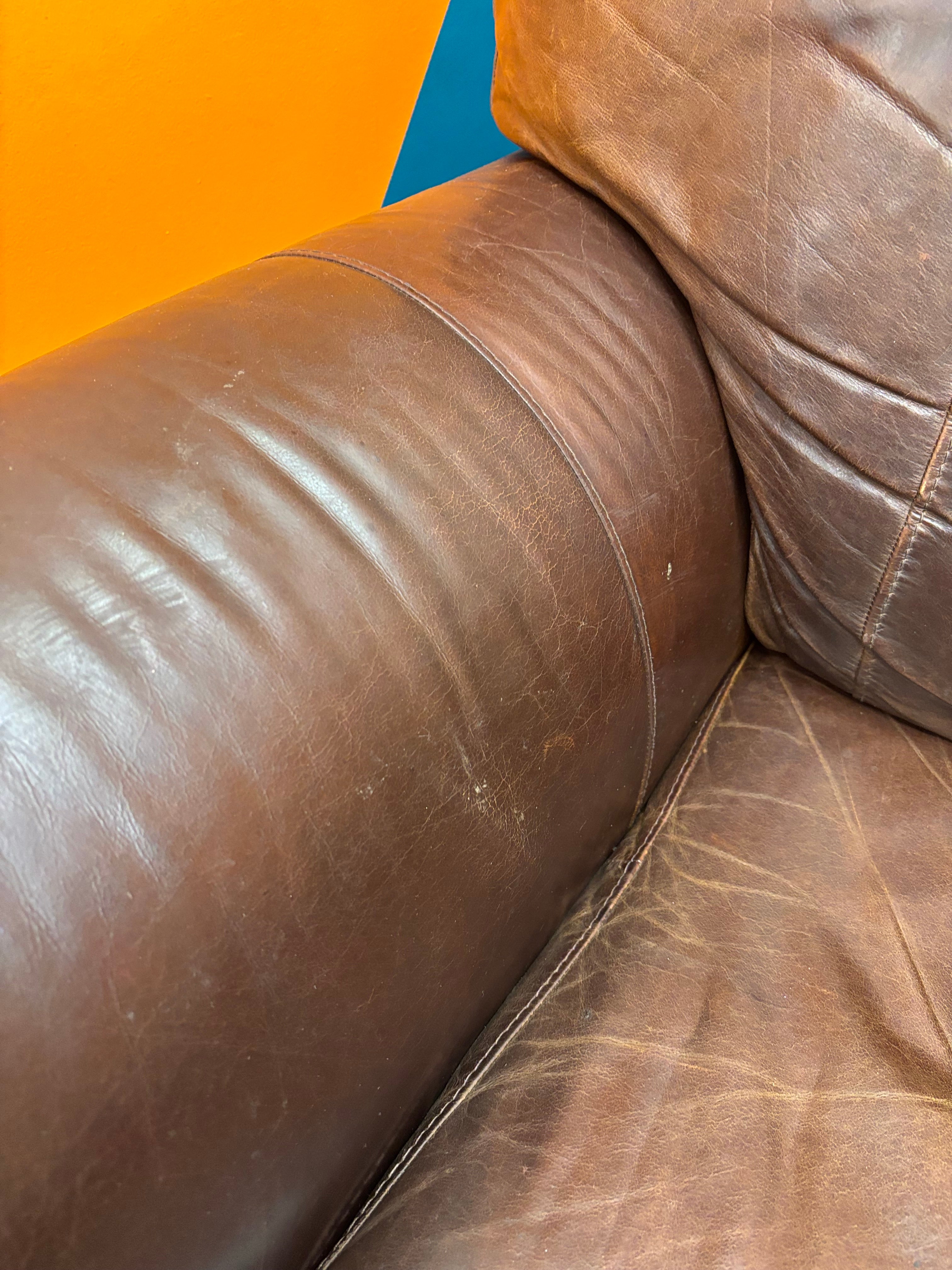 Italsofa Brown Leather Chair