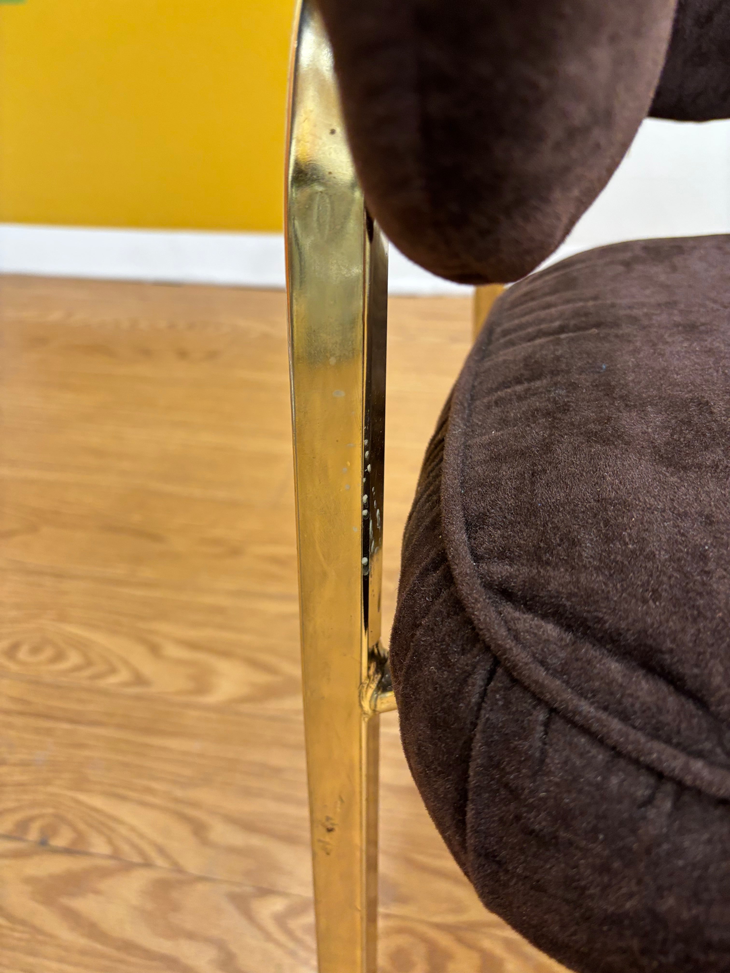 Brown Velvet Chair