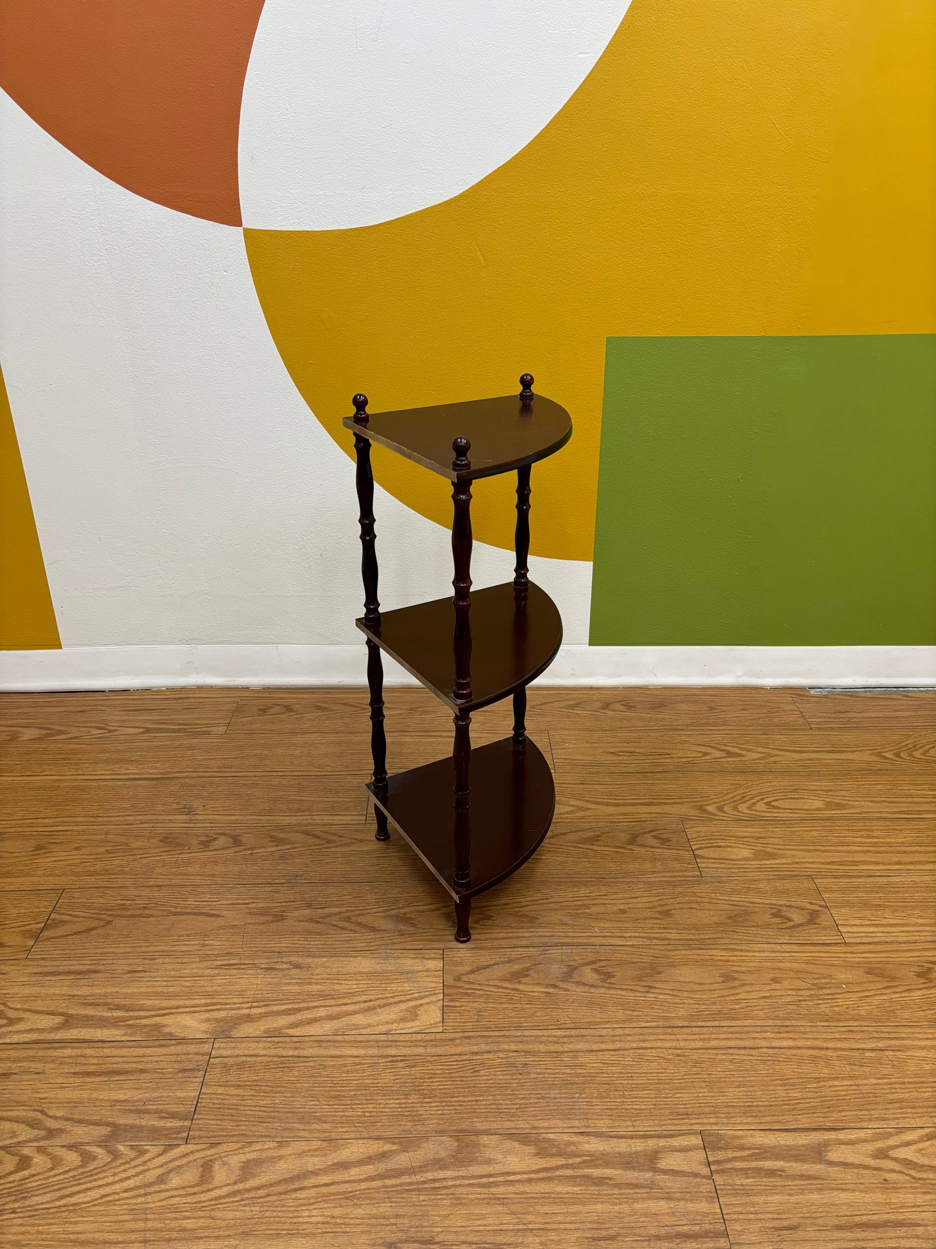 3 Tier Wood Corner Shelf