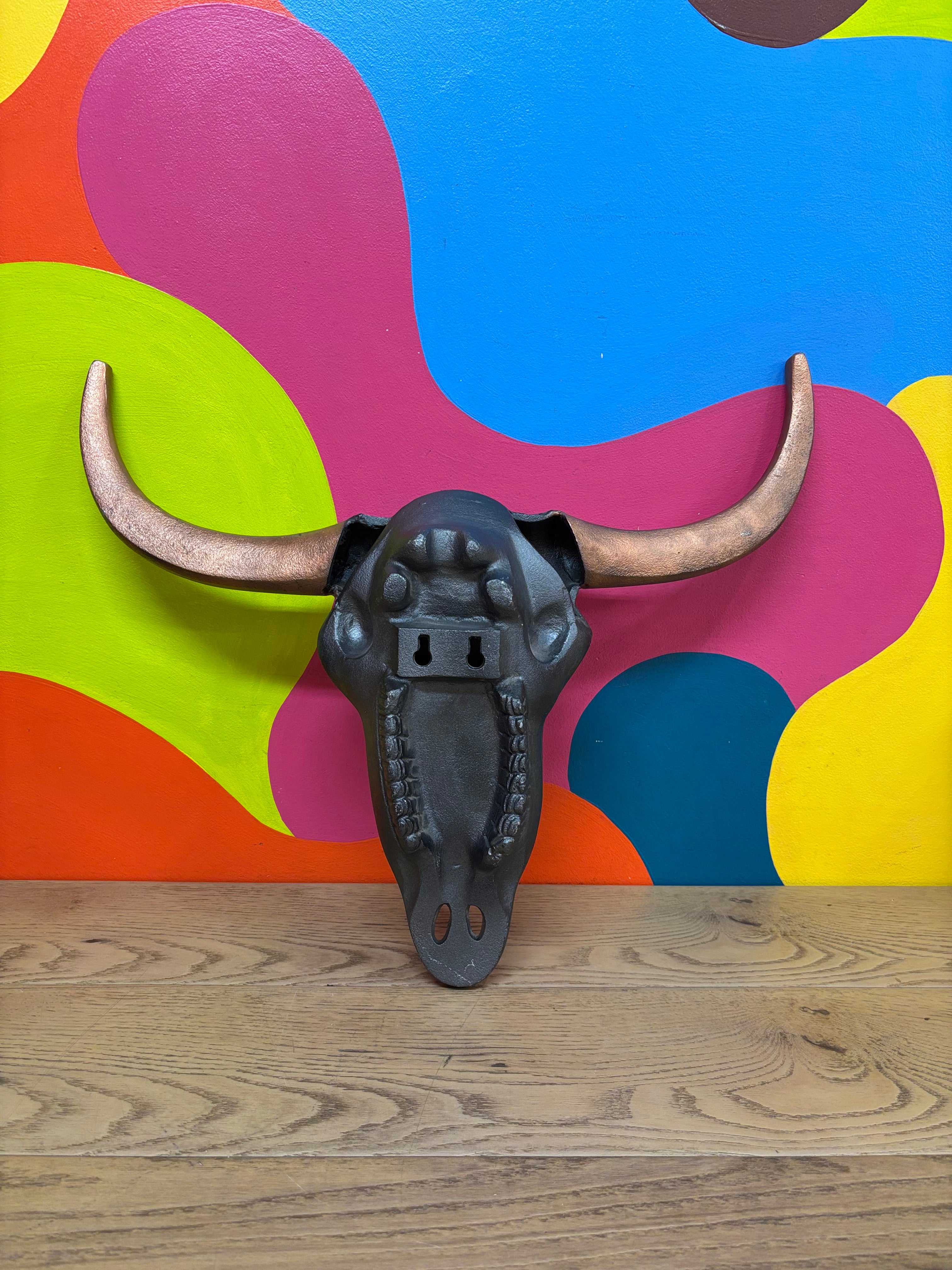 Metal Longhorn Skull