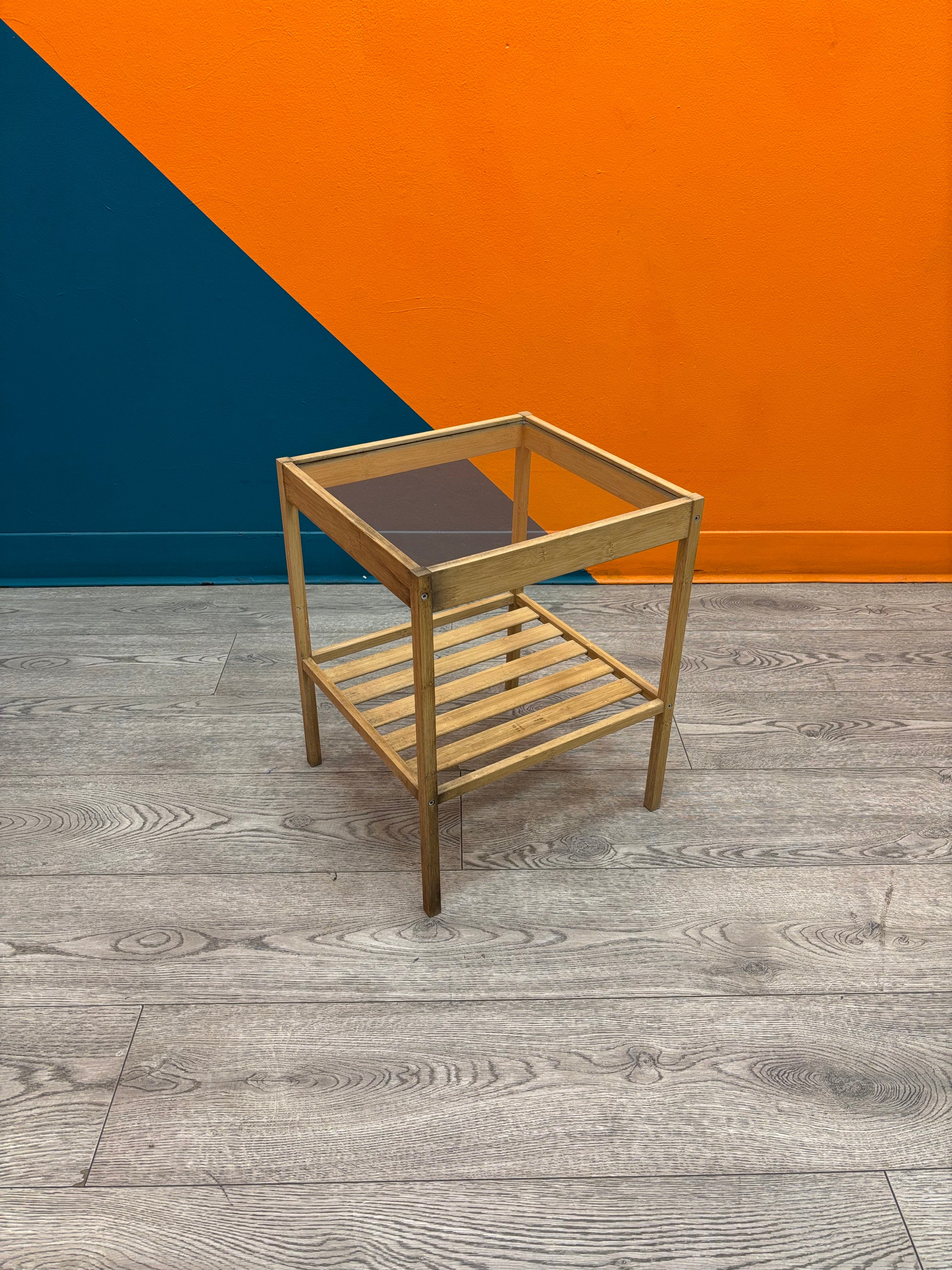 Wood & Glass Nightstand