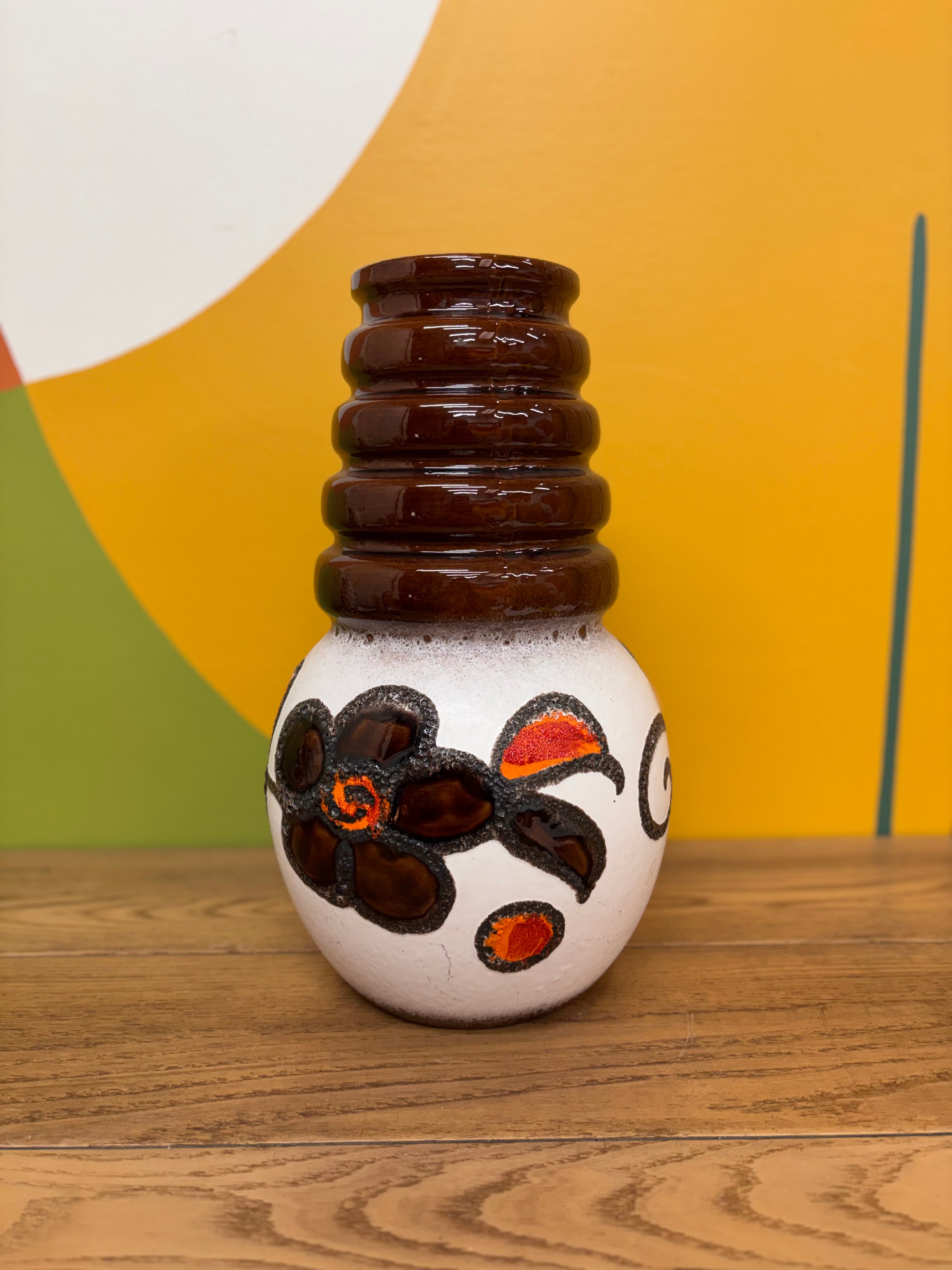 Large German Floral Vase